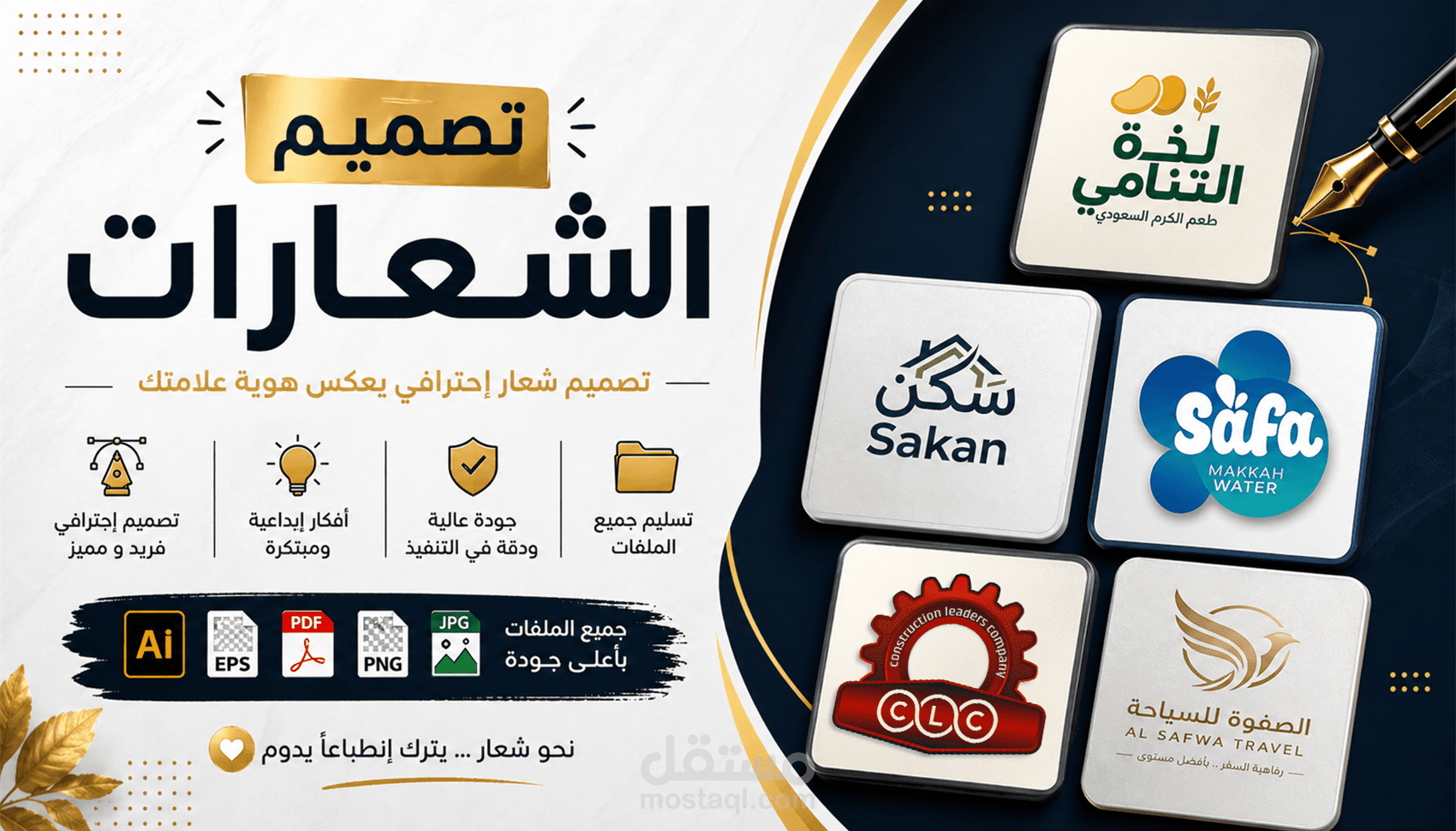 تصميم شعار احترافي يليق بك وبرؤيتك و أهدافك