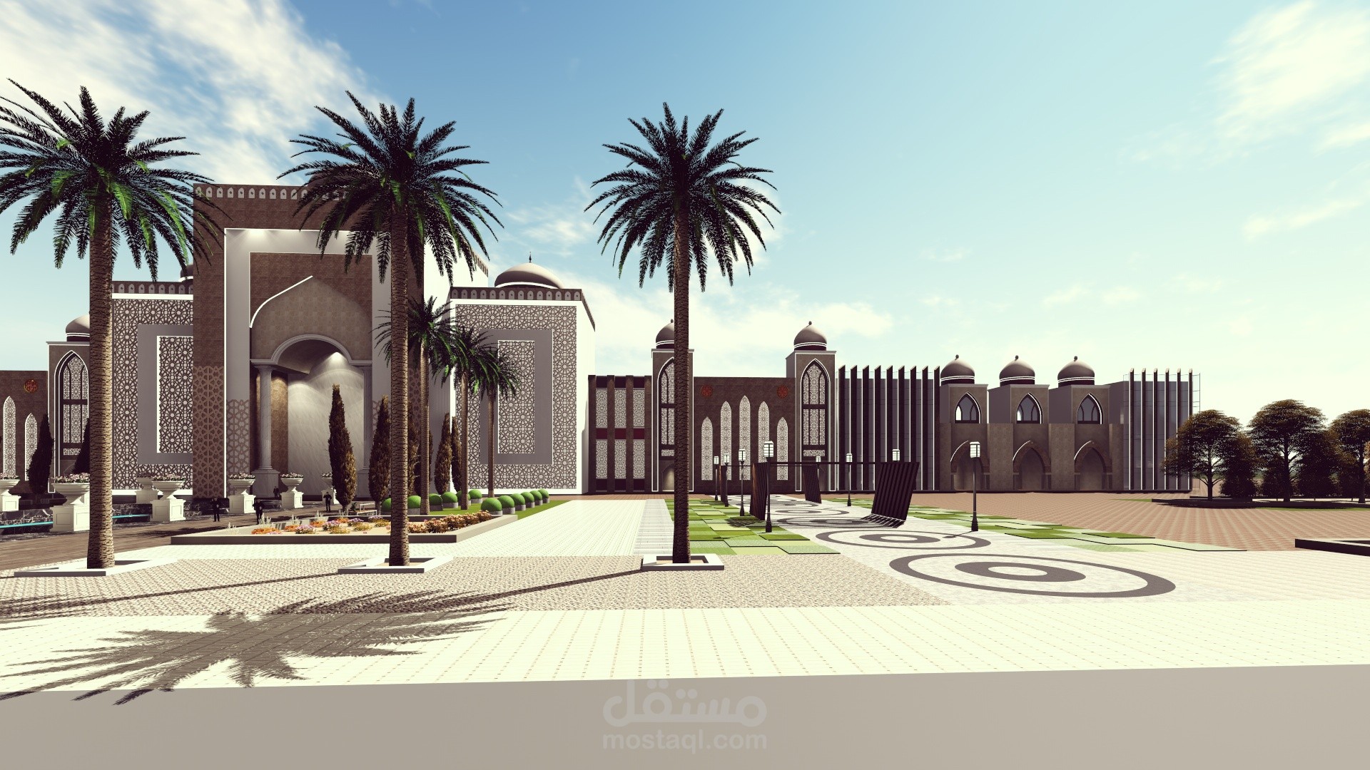 تصميم واجهة مركز ثقافي في السعودية