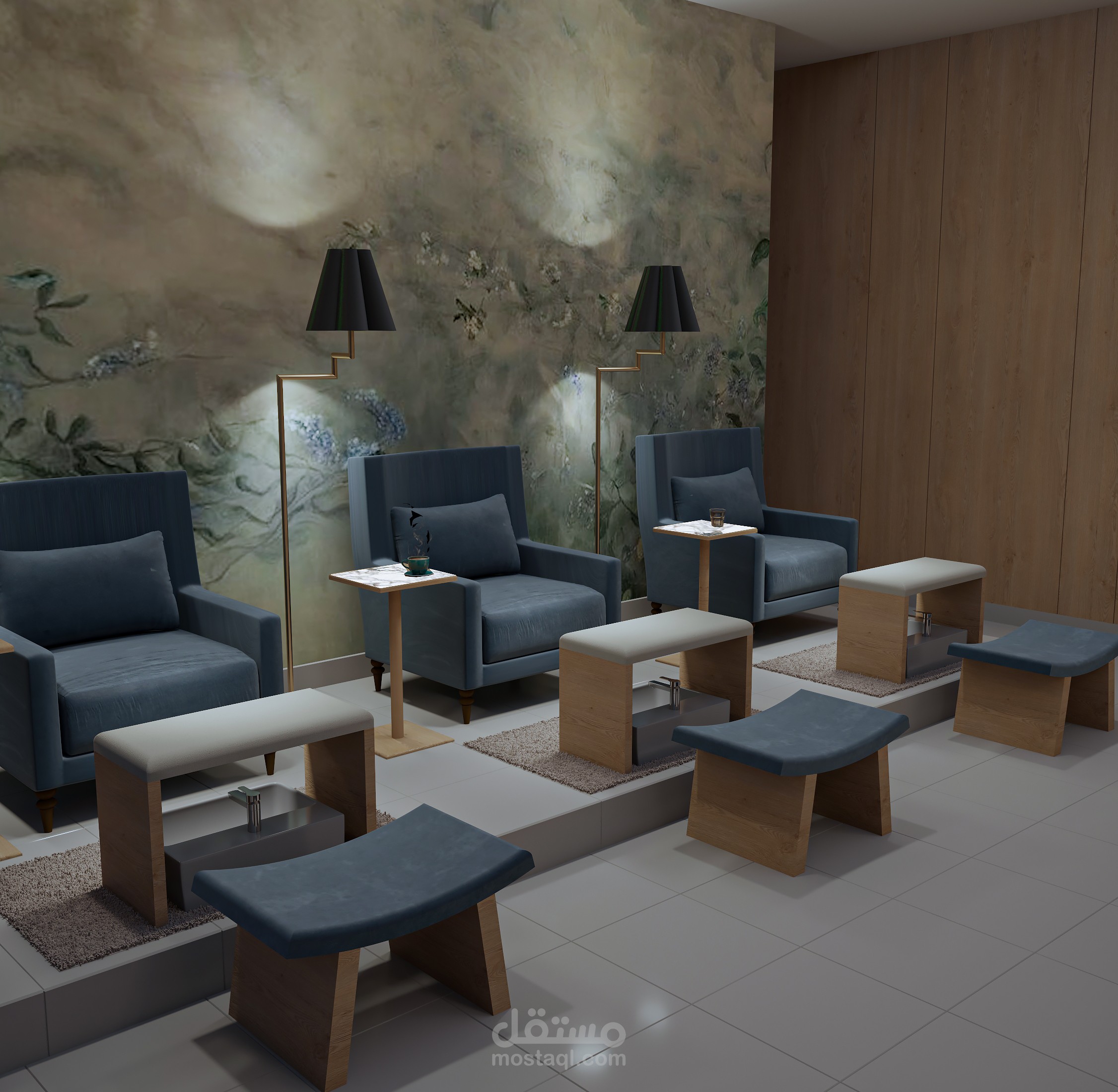 تصميم مركز عناية بالجسم (SPA)