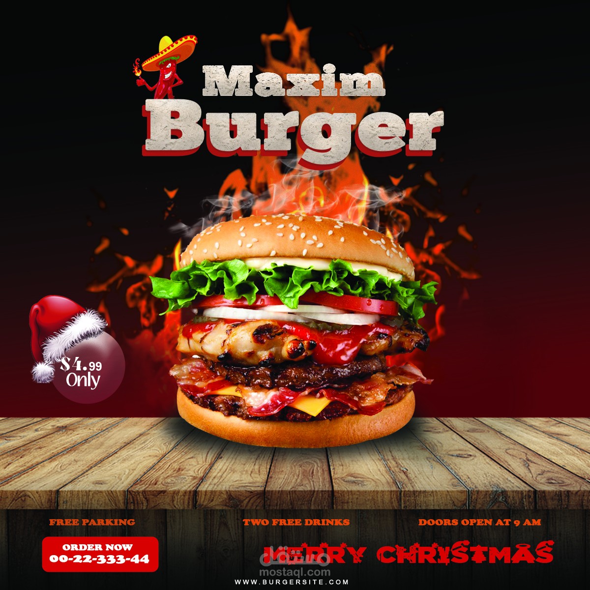 Social Media Design For Maxim Burger