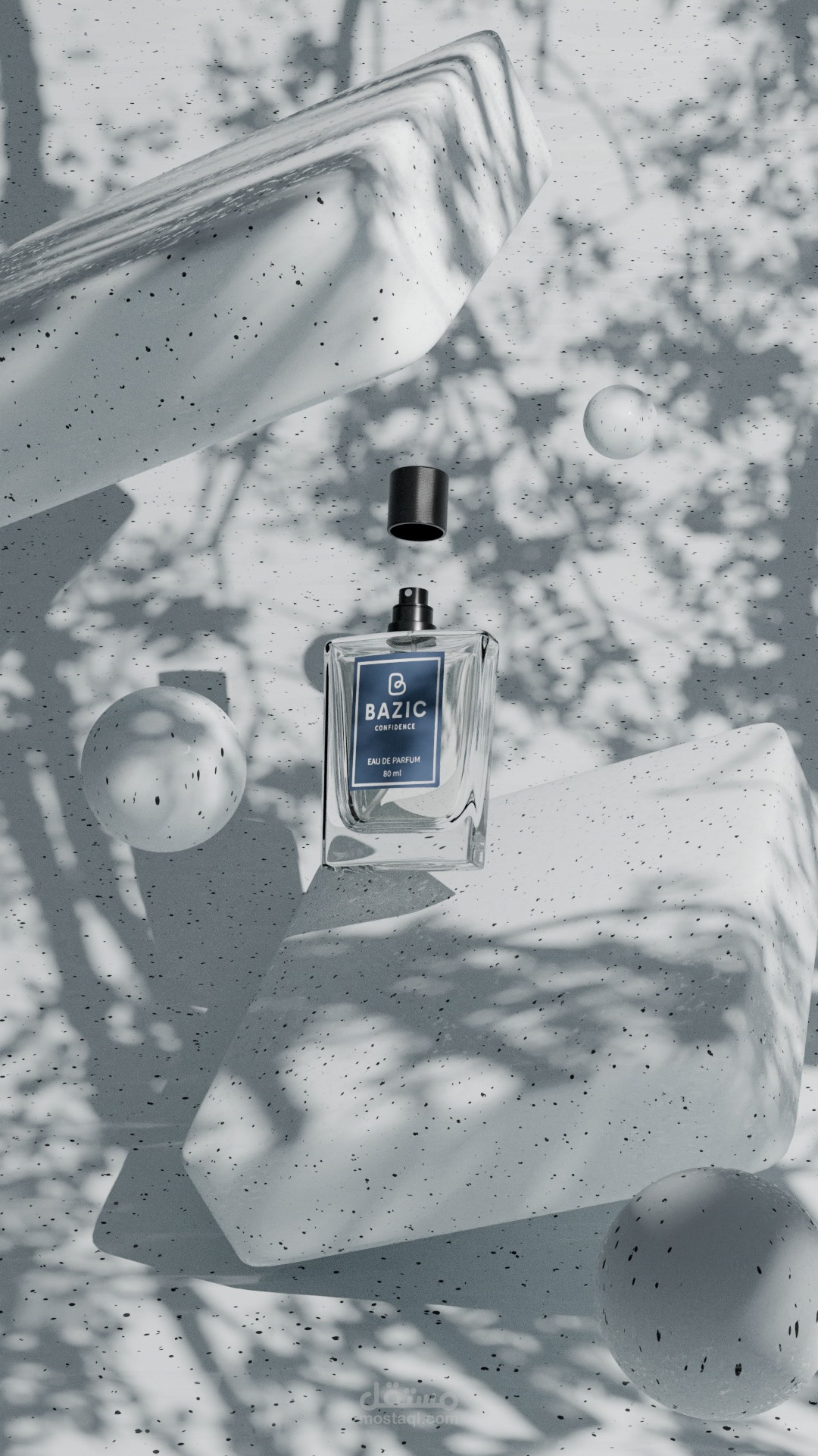 اعلان 3D ل عطر شركه BAZIC