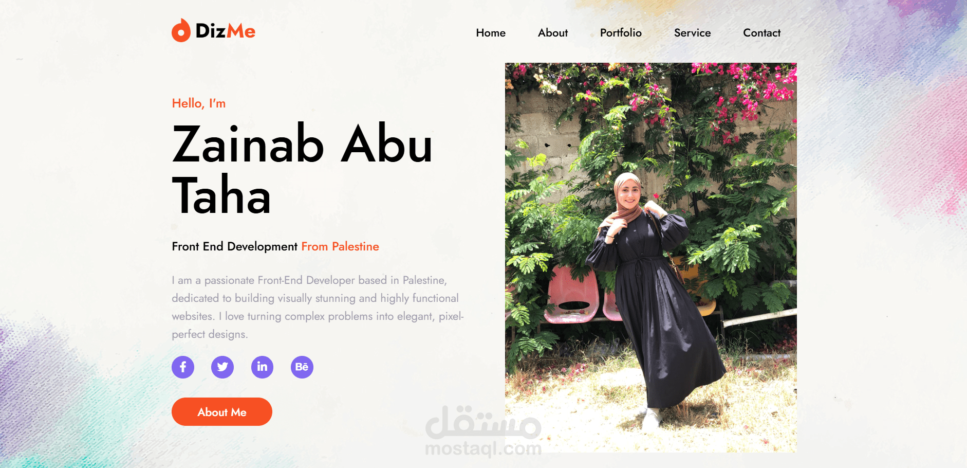 بناء وتطوير موقع تعريفي متكامل (Personal Portfolio) لعرض المشاريع والمهارات.