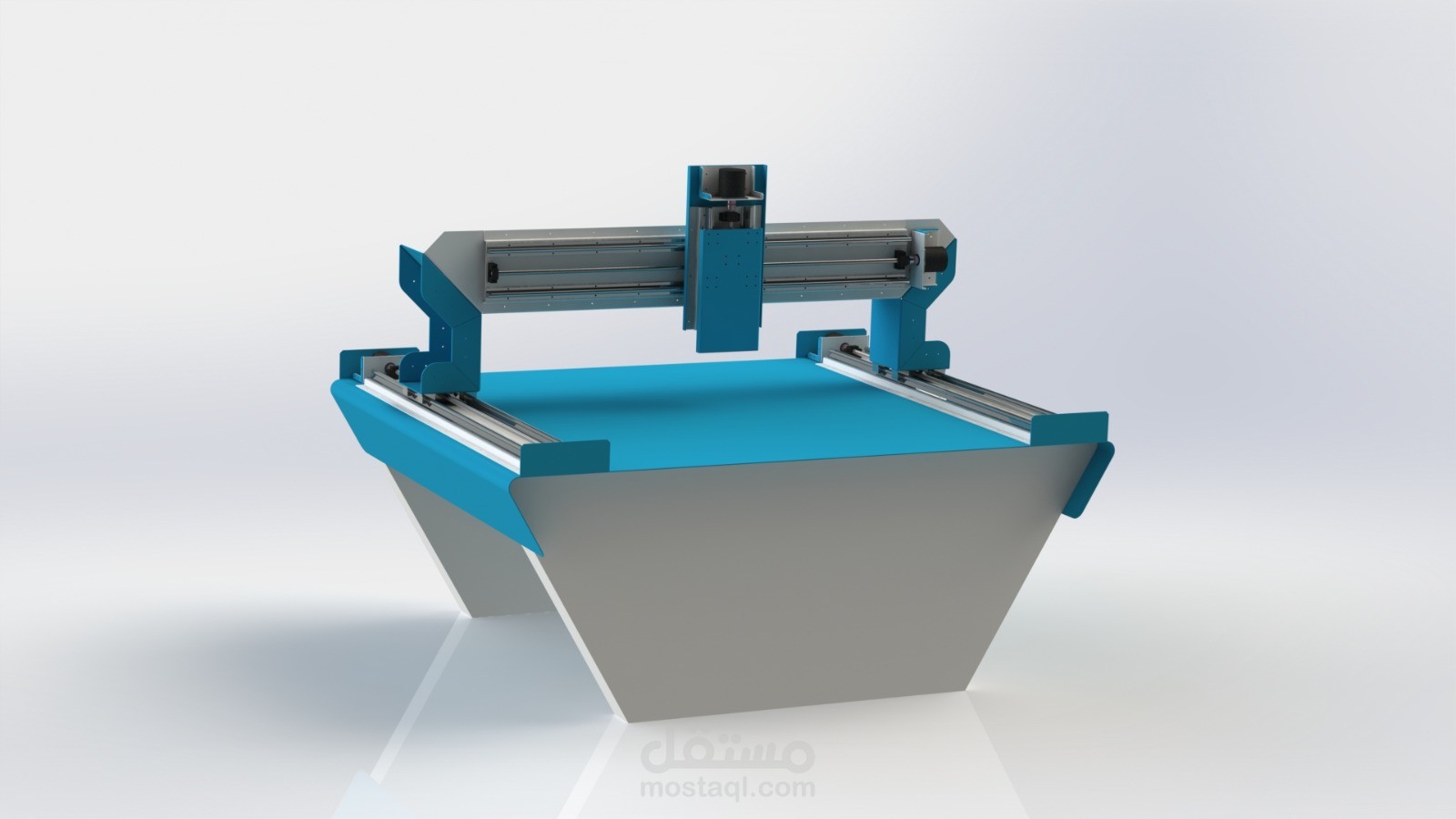 تصميم كامل لماكينة نحت رقمي cnc علي برنامج solidworks