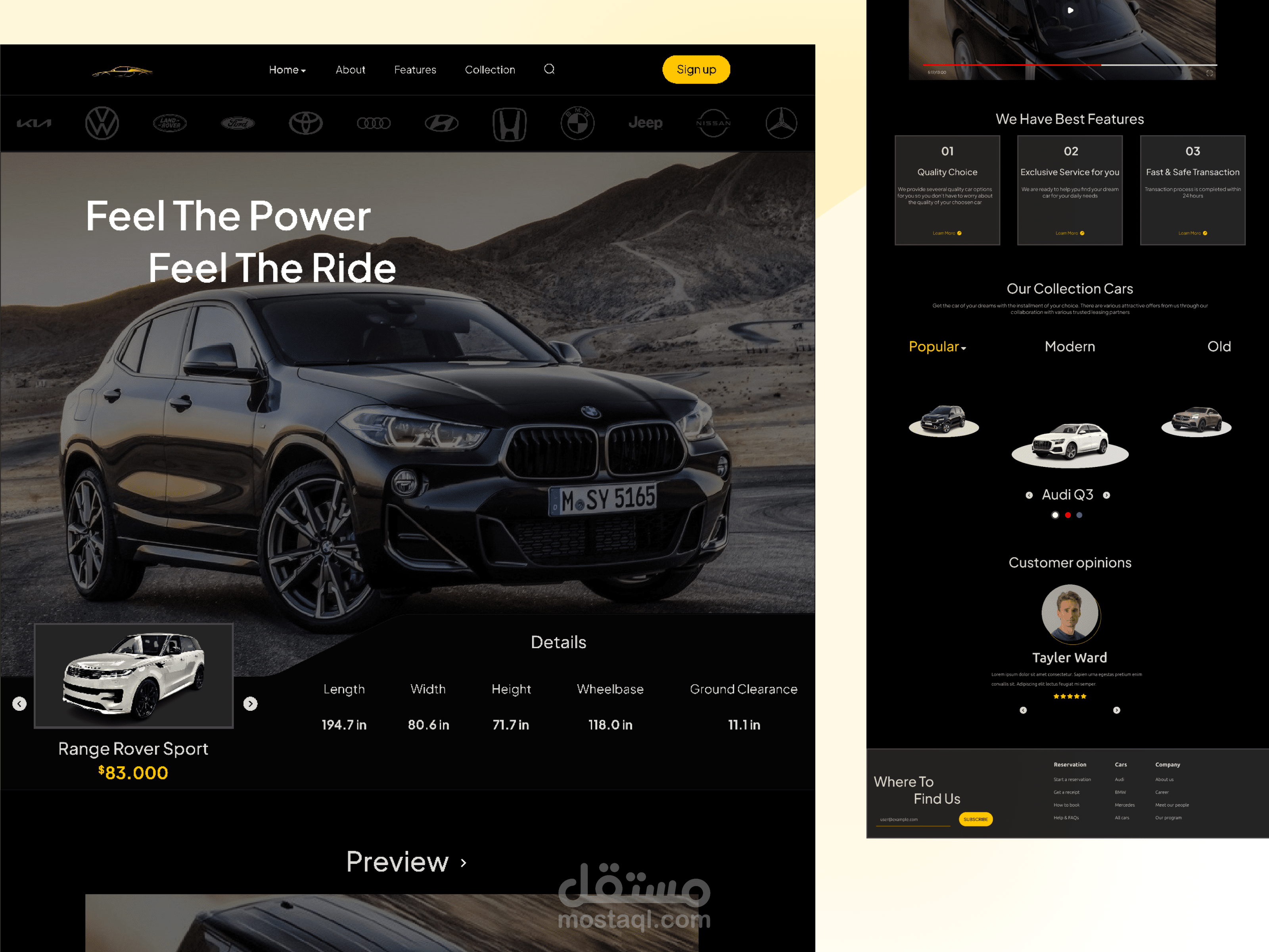 Landing Page For Cars