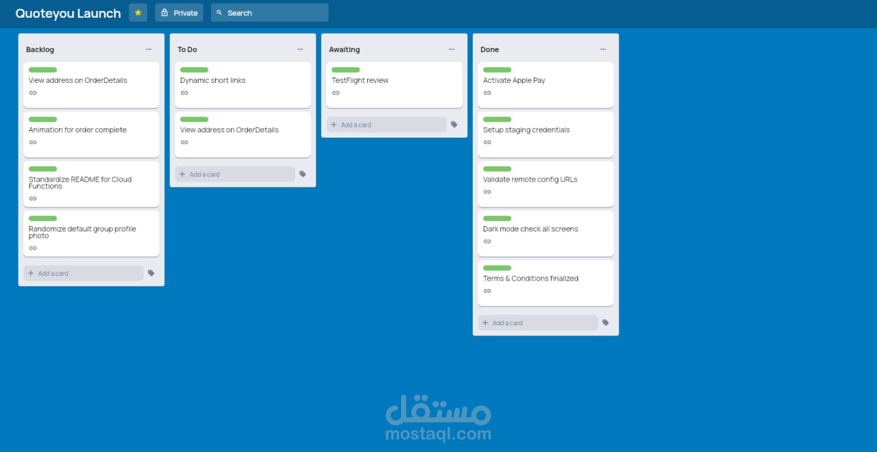 kanban board clone/نسخة لأداة كانبان