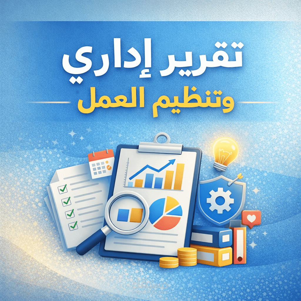 إعداد تقرير إداري لتنظيم وتحسين سير العمل