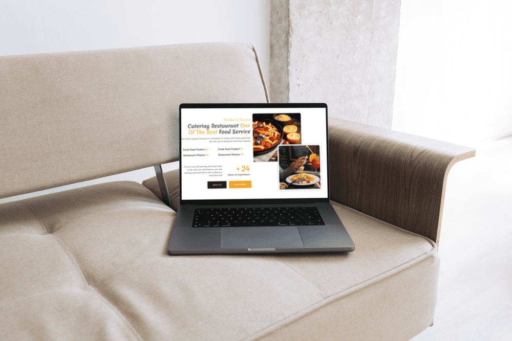 تصميم موقع ل restaurant بأستضافه wordpress باللغه الانجيليزيه.