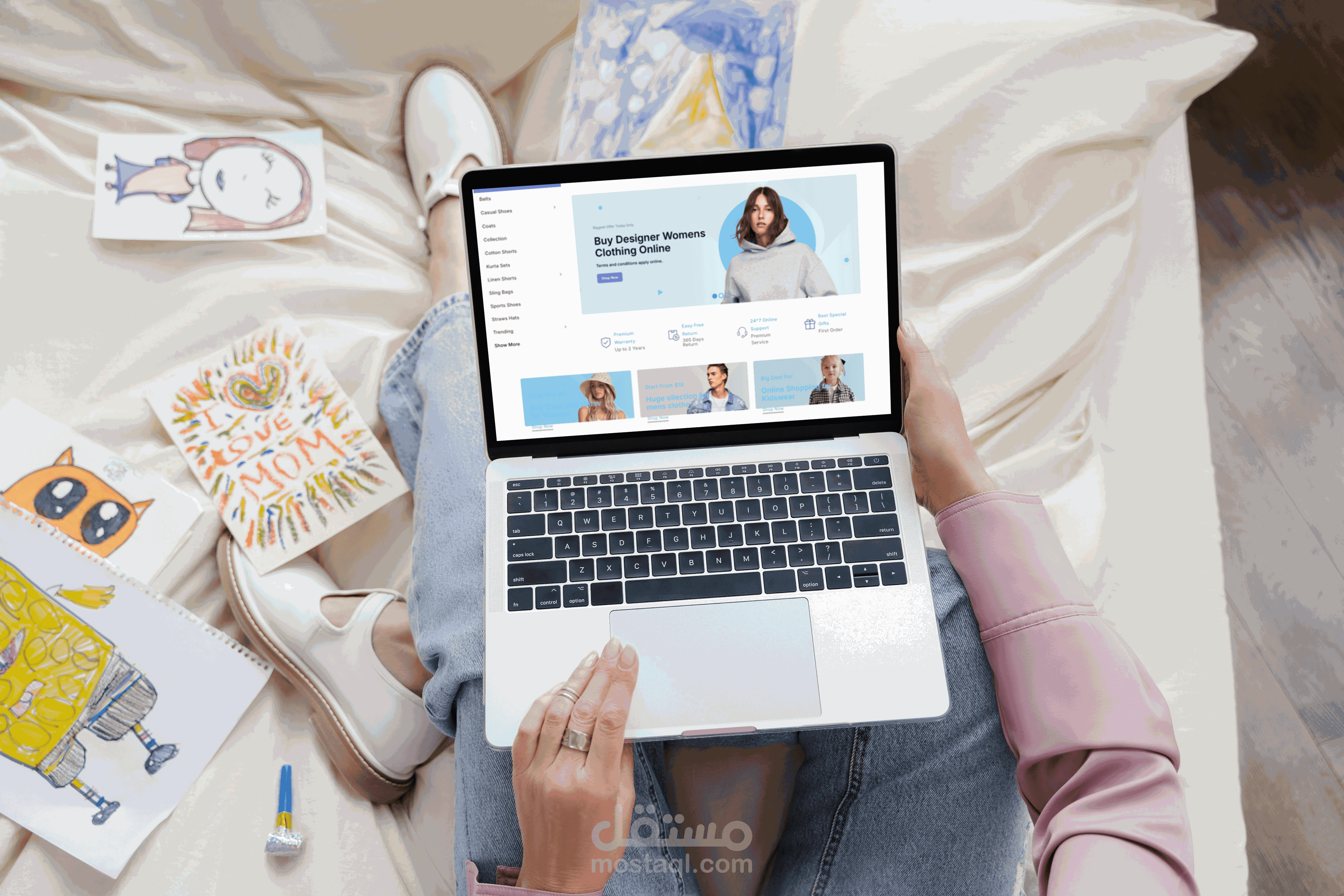 تصميم متجر لبيع الملابس والاكسسورات باستخدام ال wordpress ومتوفر باللغتين العربيه والانجيليزيه واضافه اداة elementor لتعديل الموقع واضافه ال plugns التي تجعل الموقع مميز.