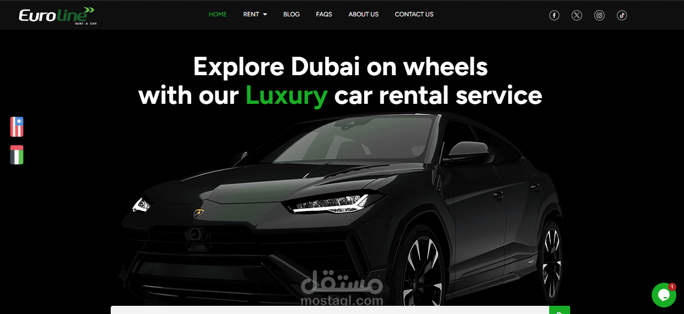 موقع تأجير سيارات في دبي بنظام وردبريس