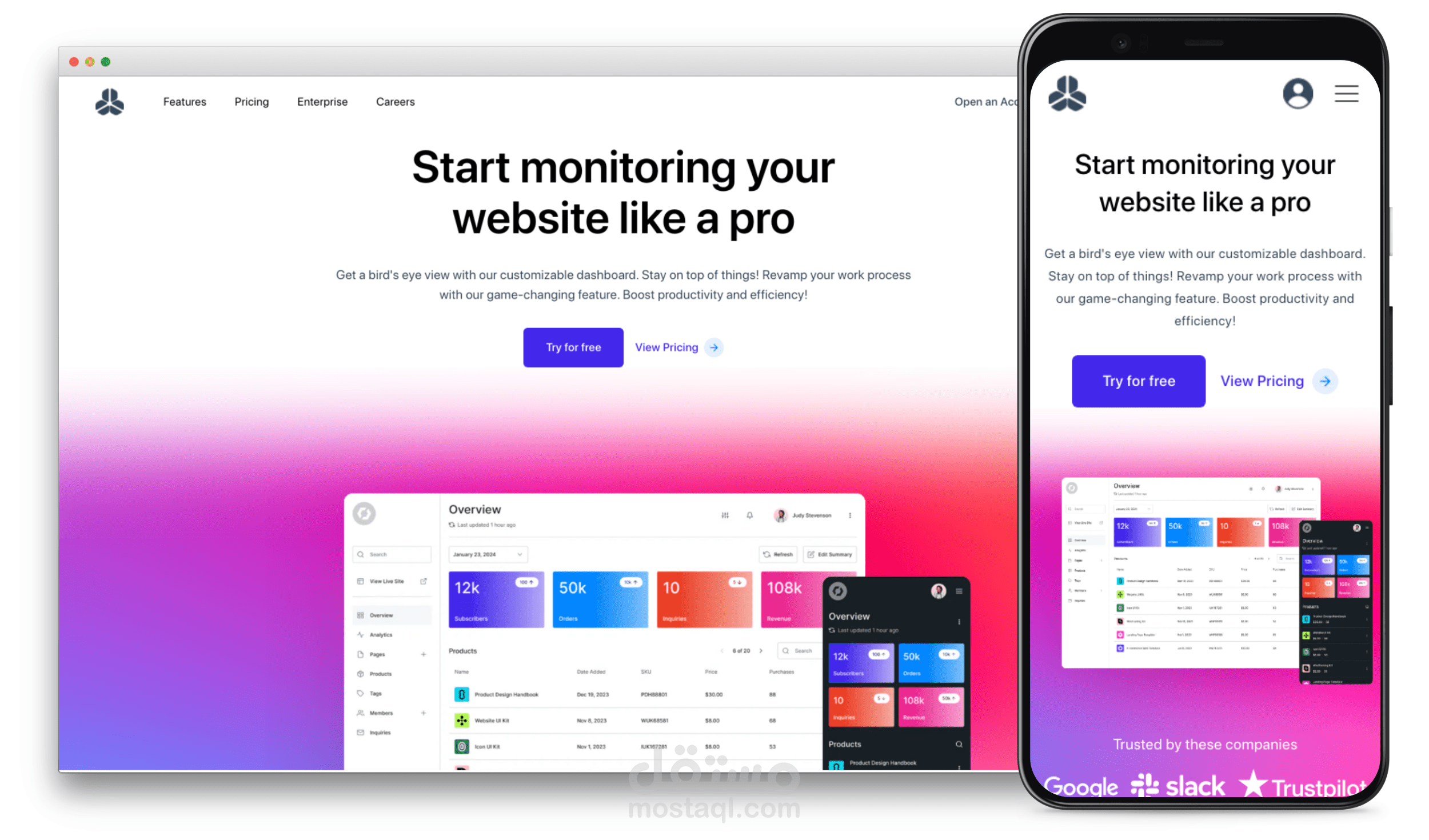 Landing page