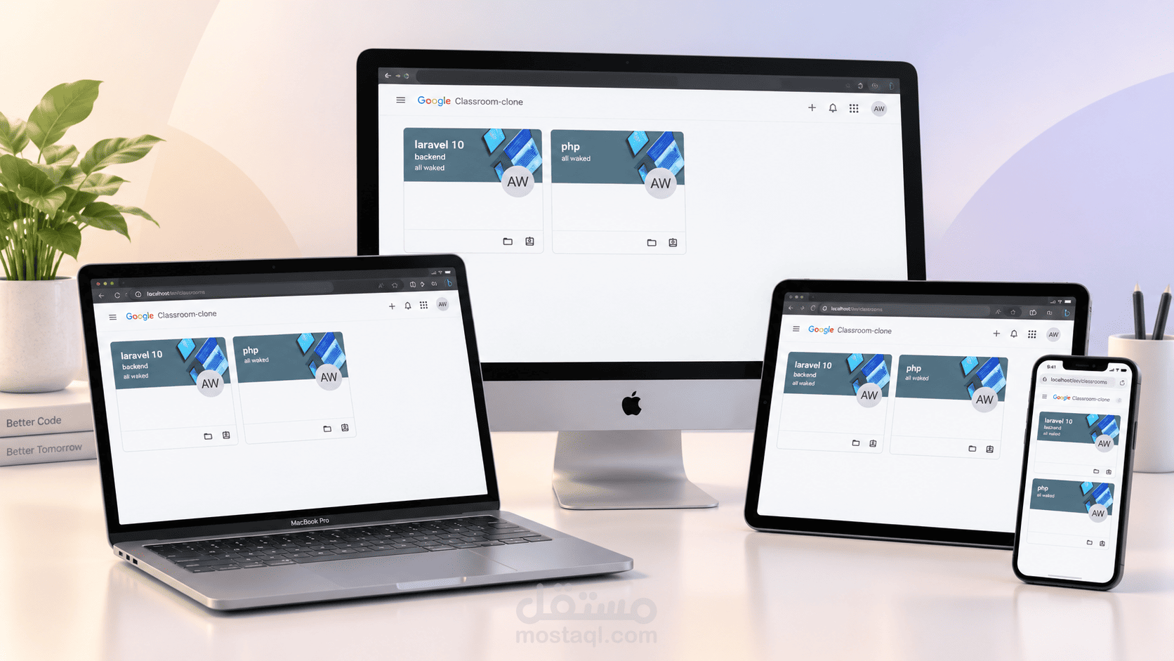 منصة تعليم إلكتروني مستوحاة من Google Classroom | Laravel