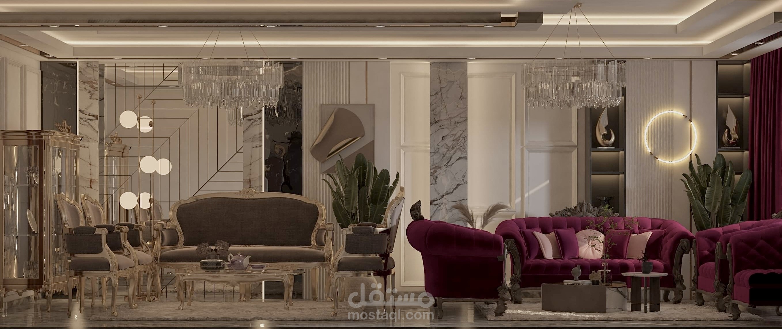 تصميم صاله استقبال