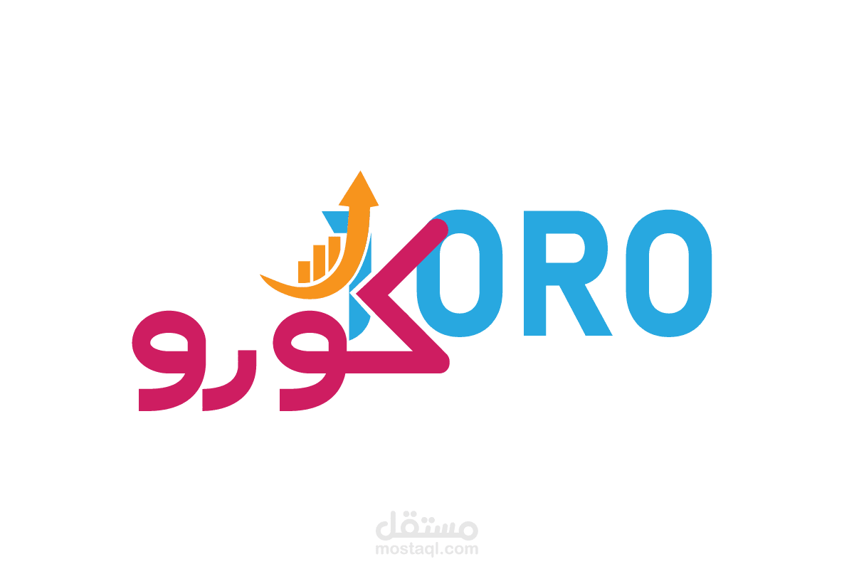 تصميم لوجو لمتجر الكتروني بإسم كورو koro