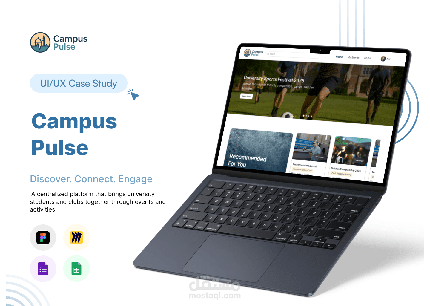 تصميم تجربة وواجهة مستخدم لمنصة CampusPulse لإدارة الفعاليات الطلابية