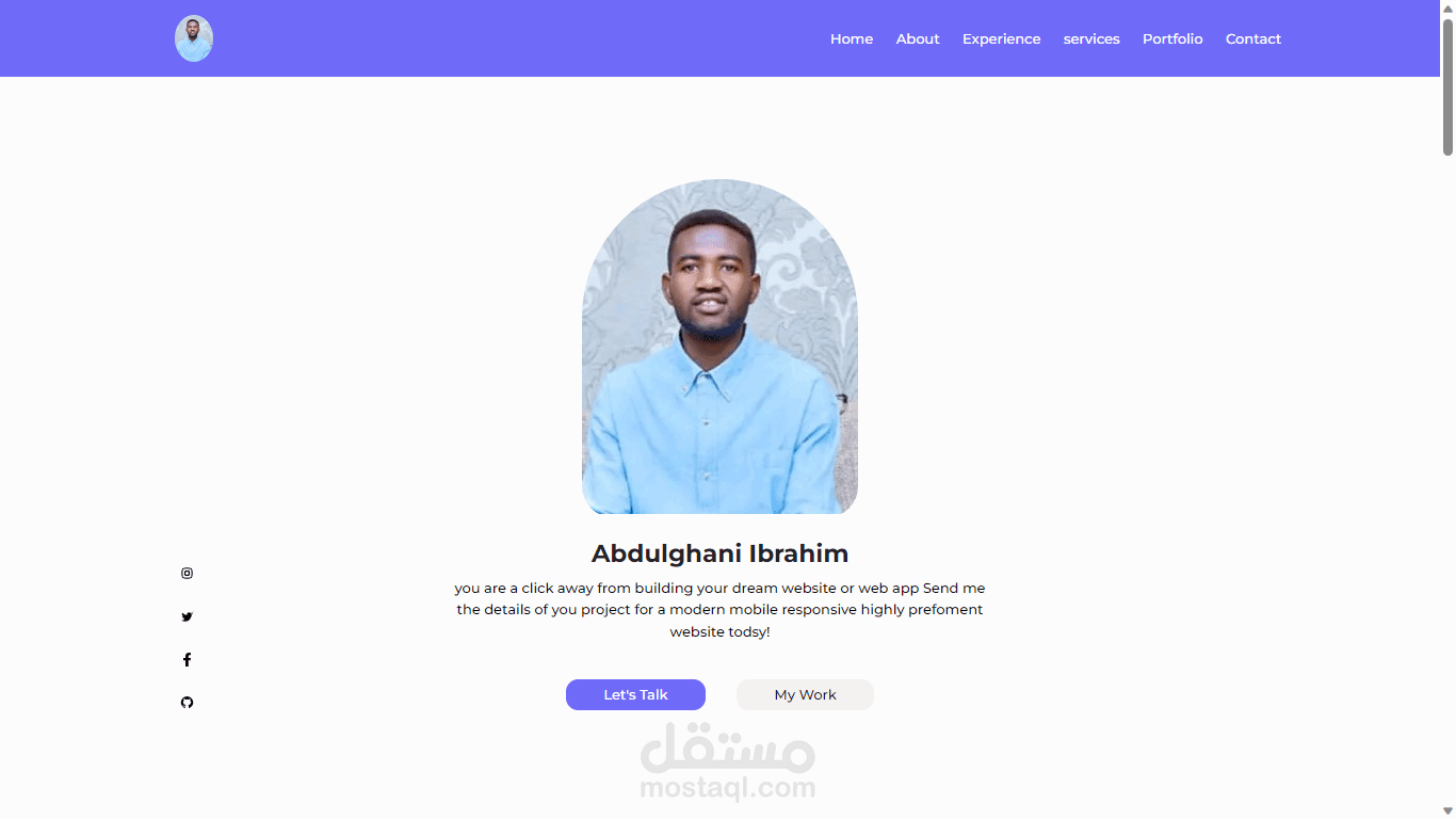المحفظة    (  Portfolio Website)