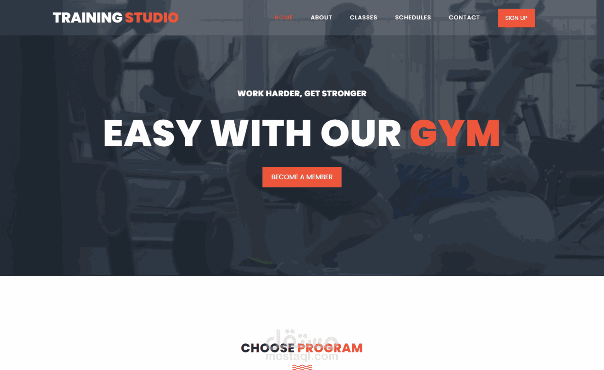 Gym website