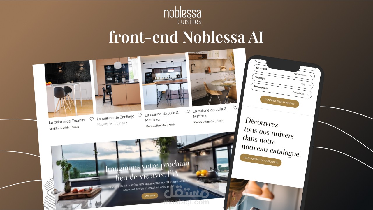 الواجهة الامامية لمنصة نوبليسا AI لتصميم وتزيين المنازل بلمسة عصرية