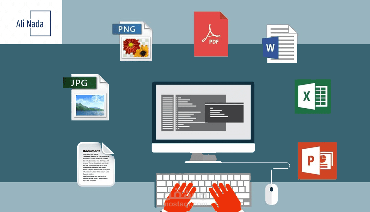 إدخال البيانات وتفريغ الملفات باستخدام حزمة Microsoft Office