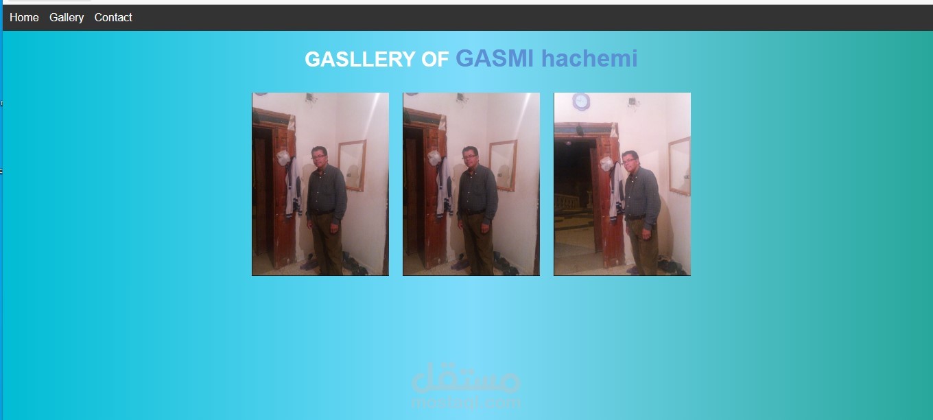 معرض صور بإستعمال أفضل أدوات الفرونت اند   html css java script