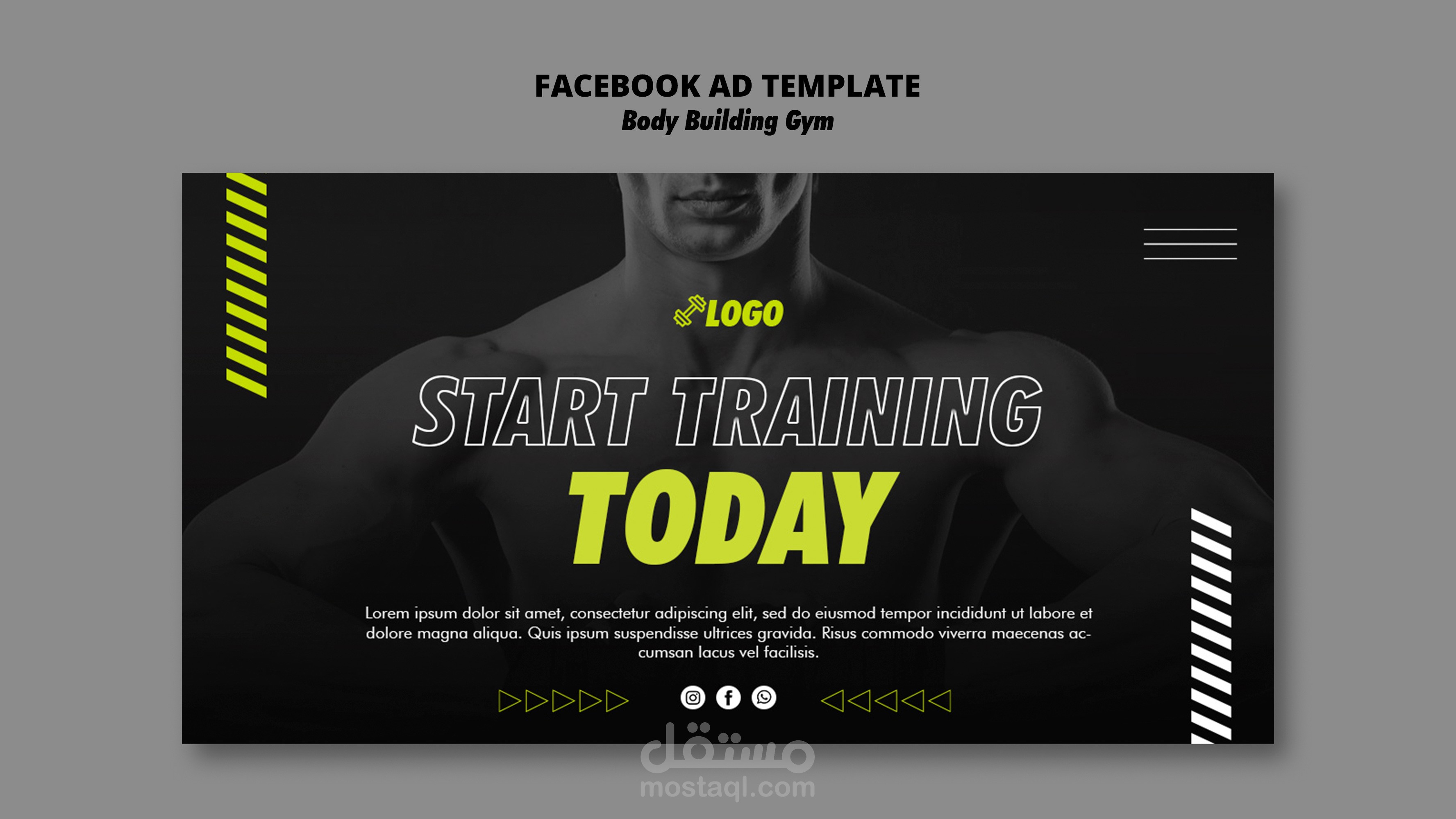 تصميم اعلانات لصالح جيم رياضي