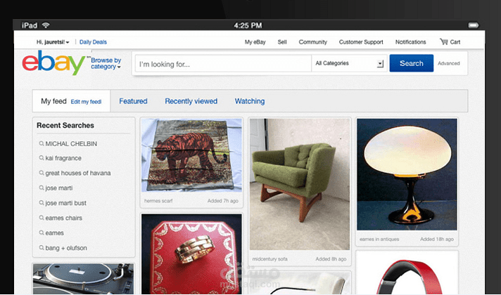 Ebay Home Page Sample with WordPress