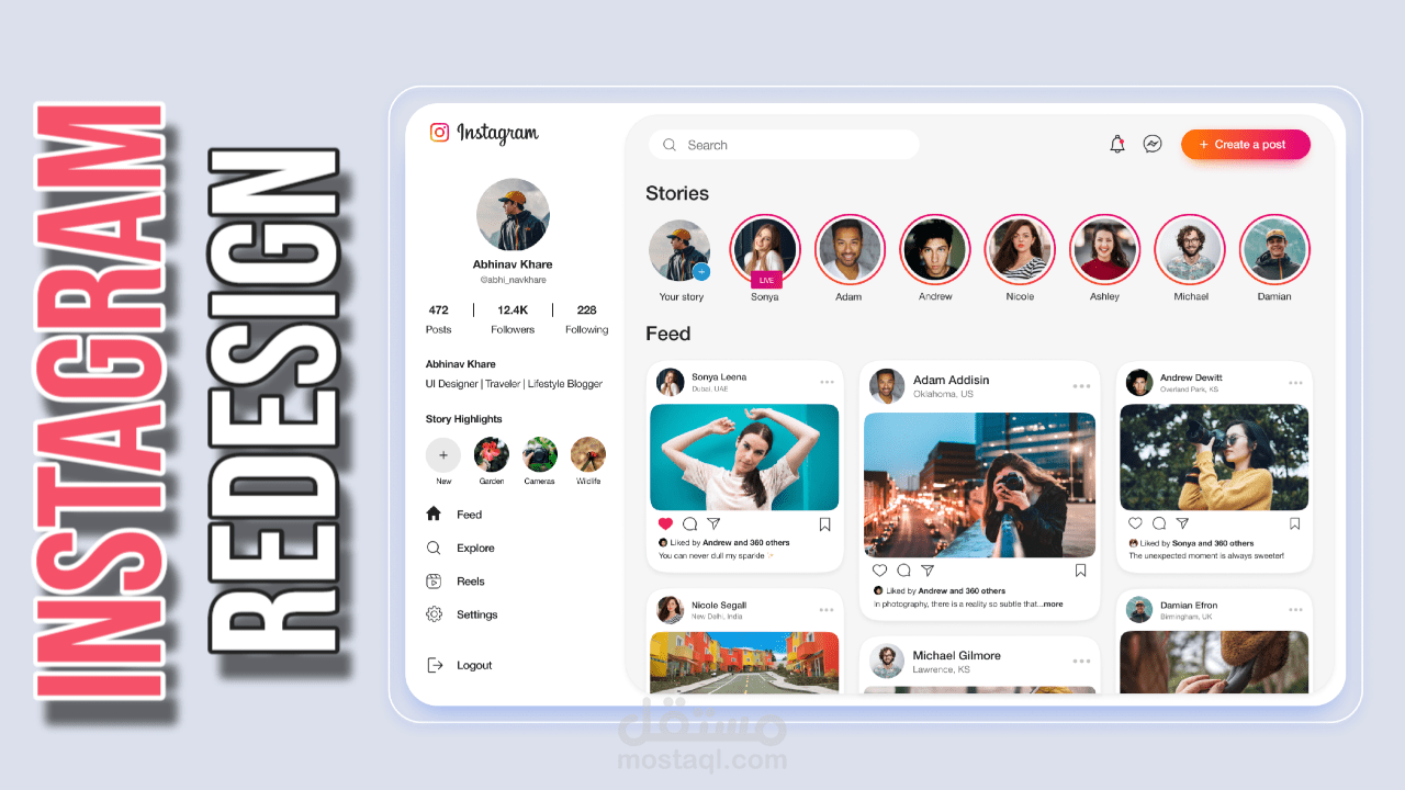 INSTAGRAM REDESIGN WEB APP