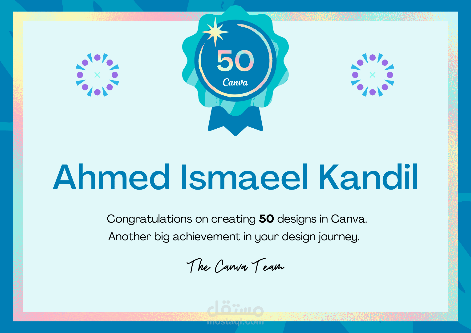 جائزة 50 تصميم من كانفا CANVA
