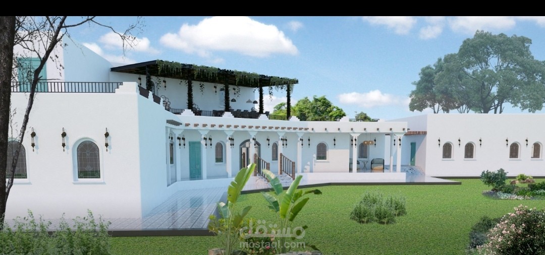 مبني استراحة مزرعة دولة قطر