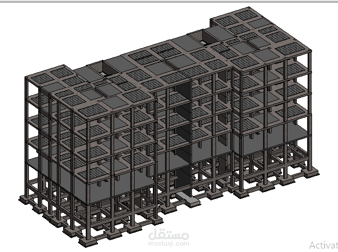 نمذجة بناء سكني على الريفيت