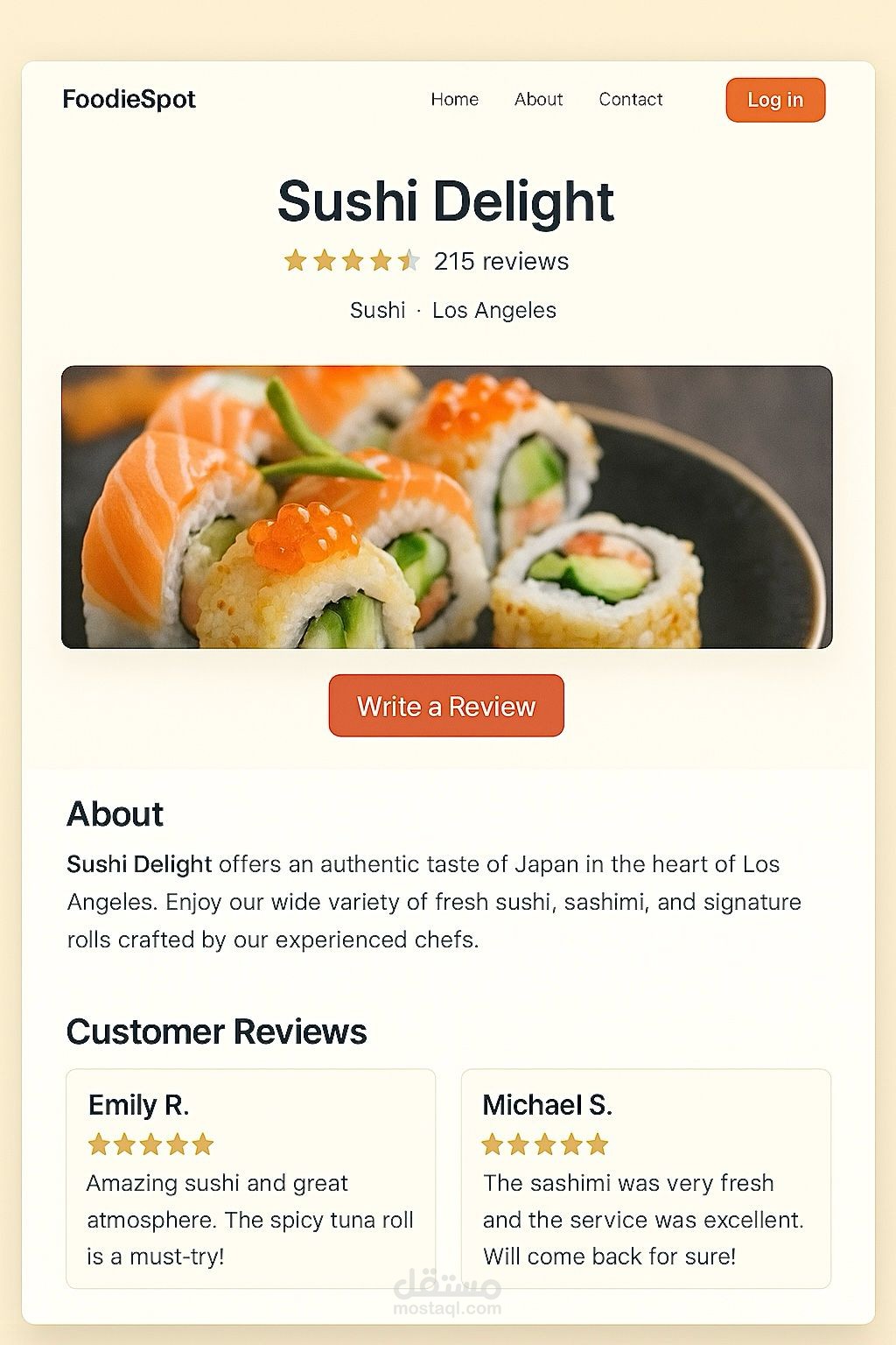FoodieSpot" - restaurant recommendations and reviews site"