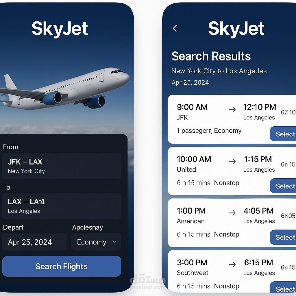 SkyJet – The Modern Flight Booking App