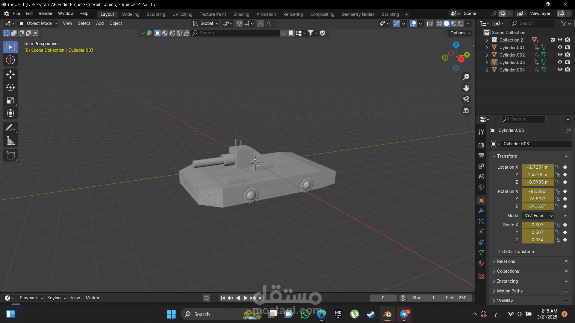 موديل ثلاثي الابعاد 3D