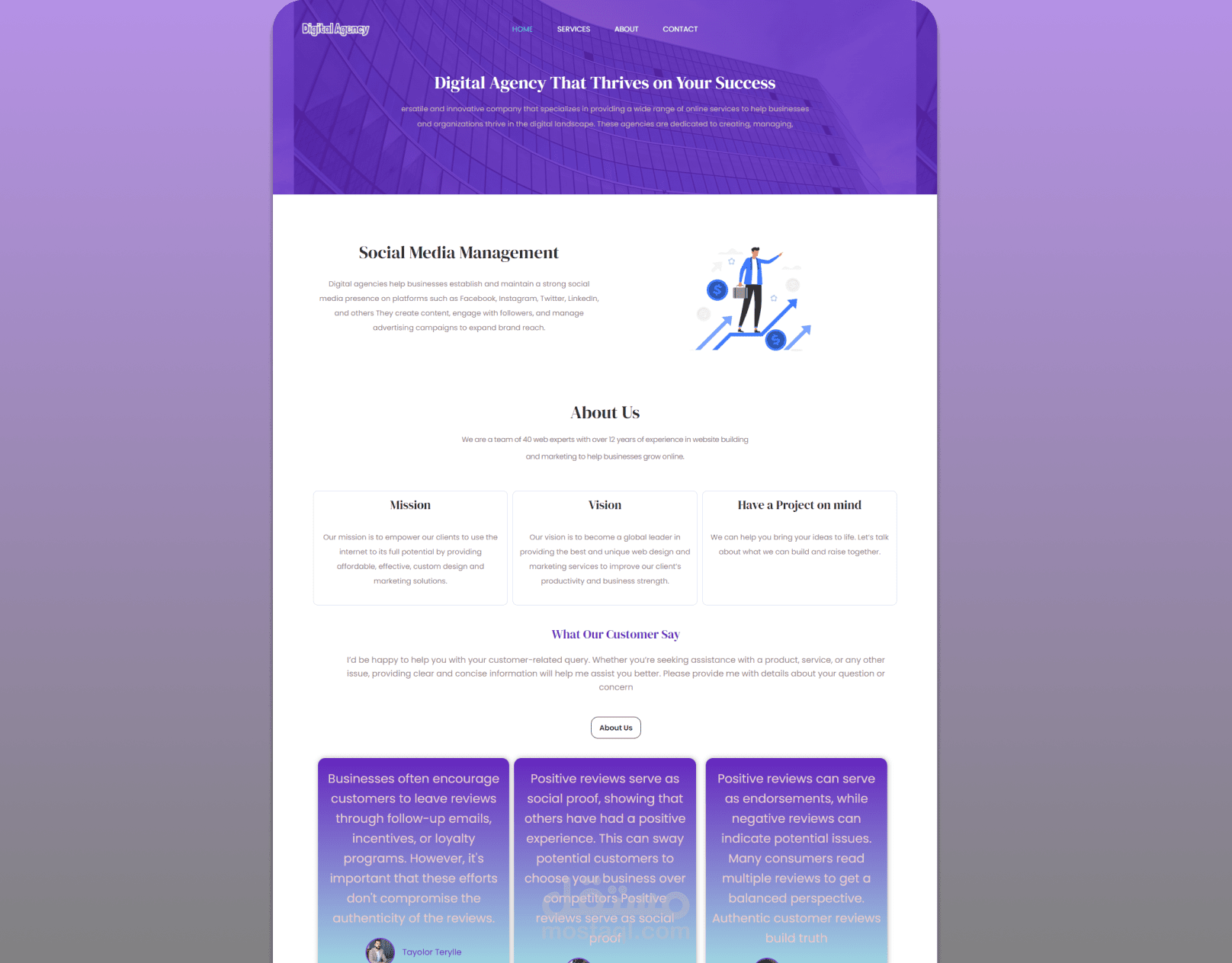 انشاء Digital Agency Website  " ووردبريس "