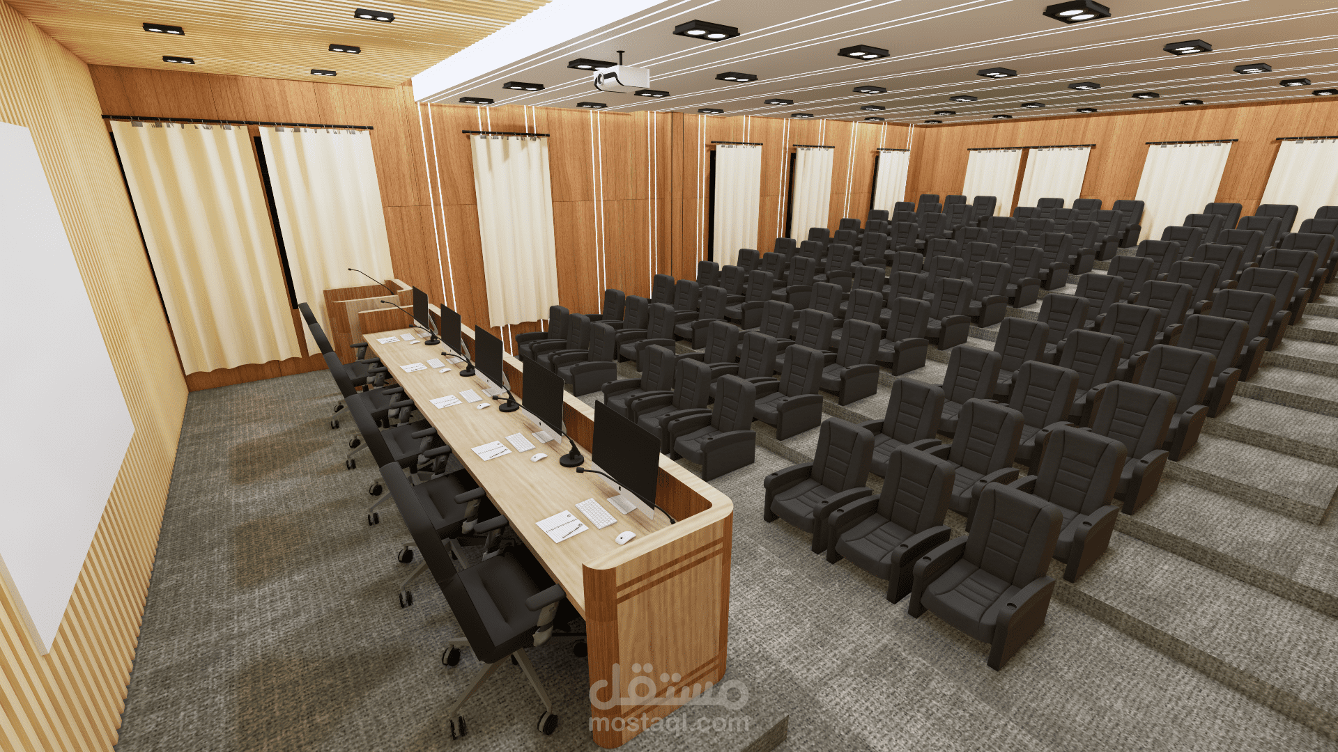 تصميم قاعة مؤتمرات عرض