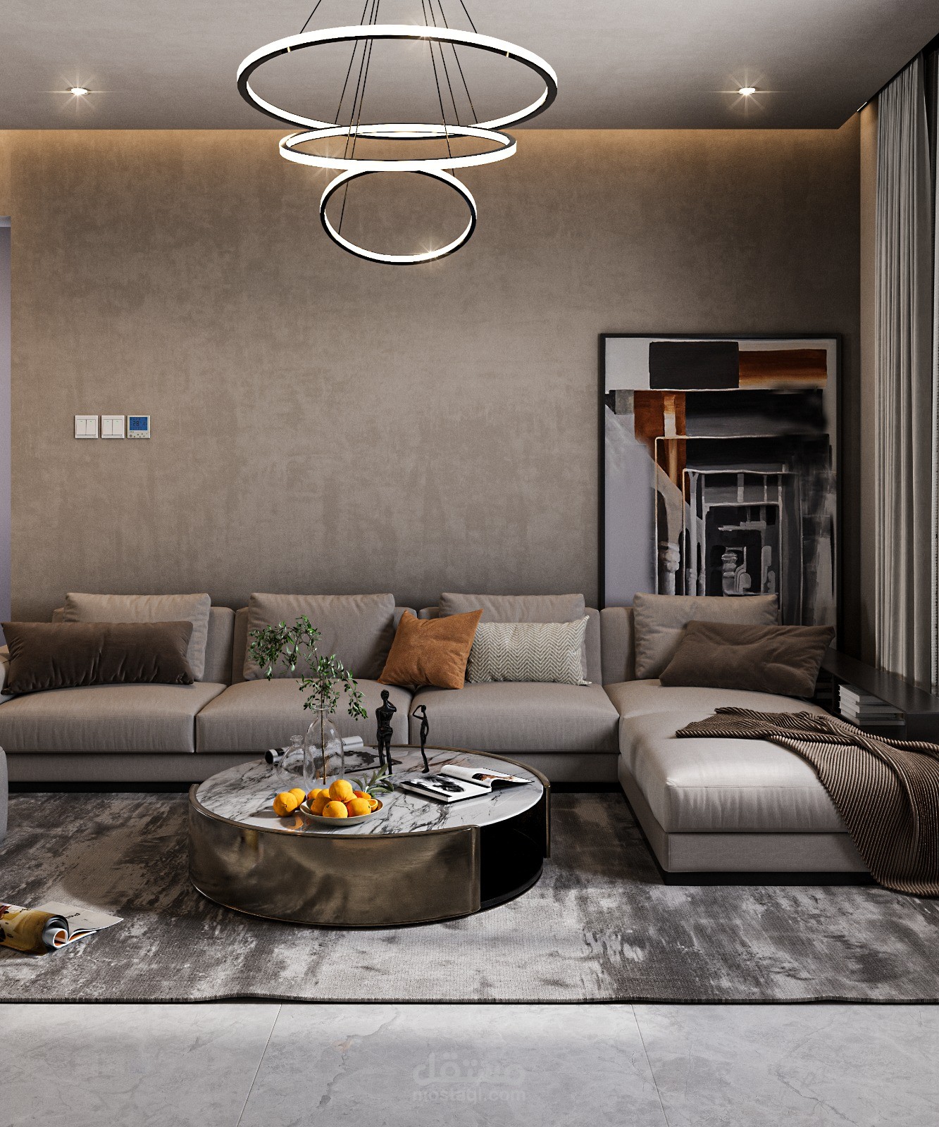 غرفة معيشة مودرن