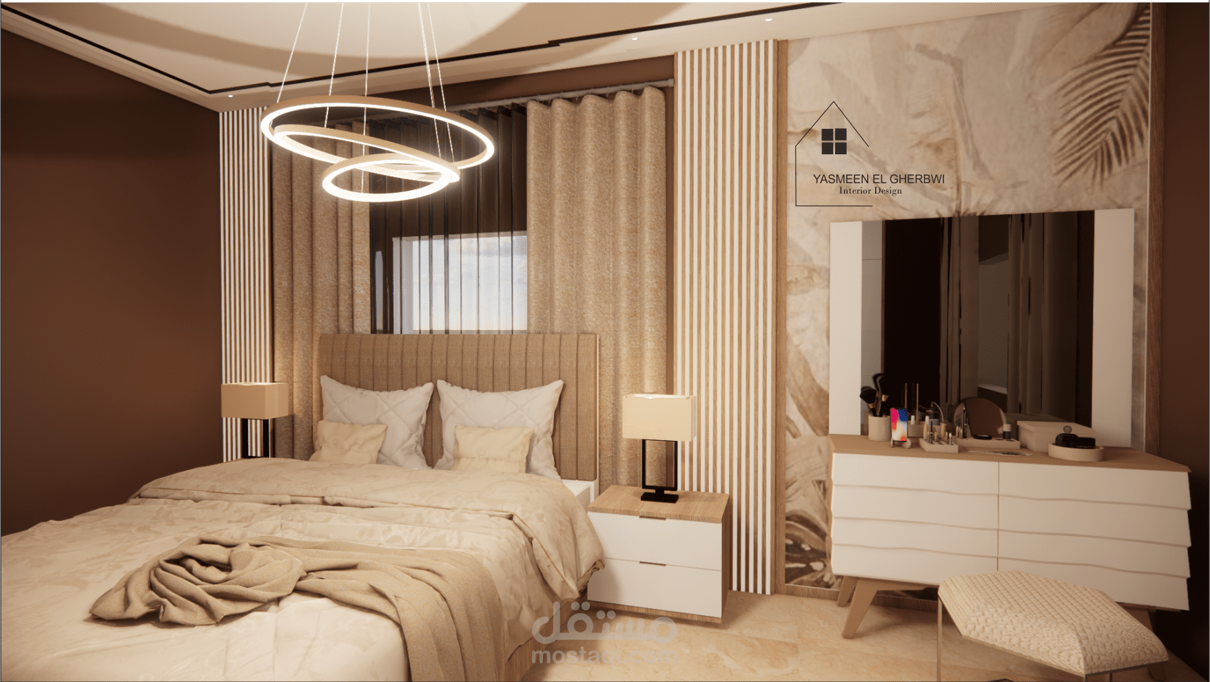 تصميم داخلي لغرف نوم حديث _ Bedroom interior design modern