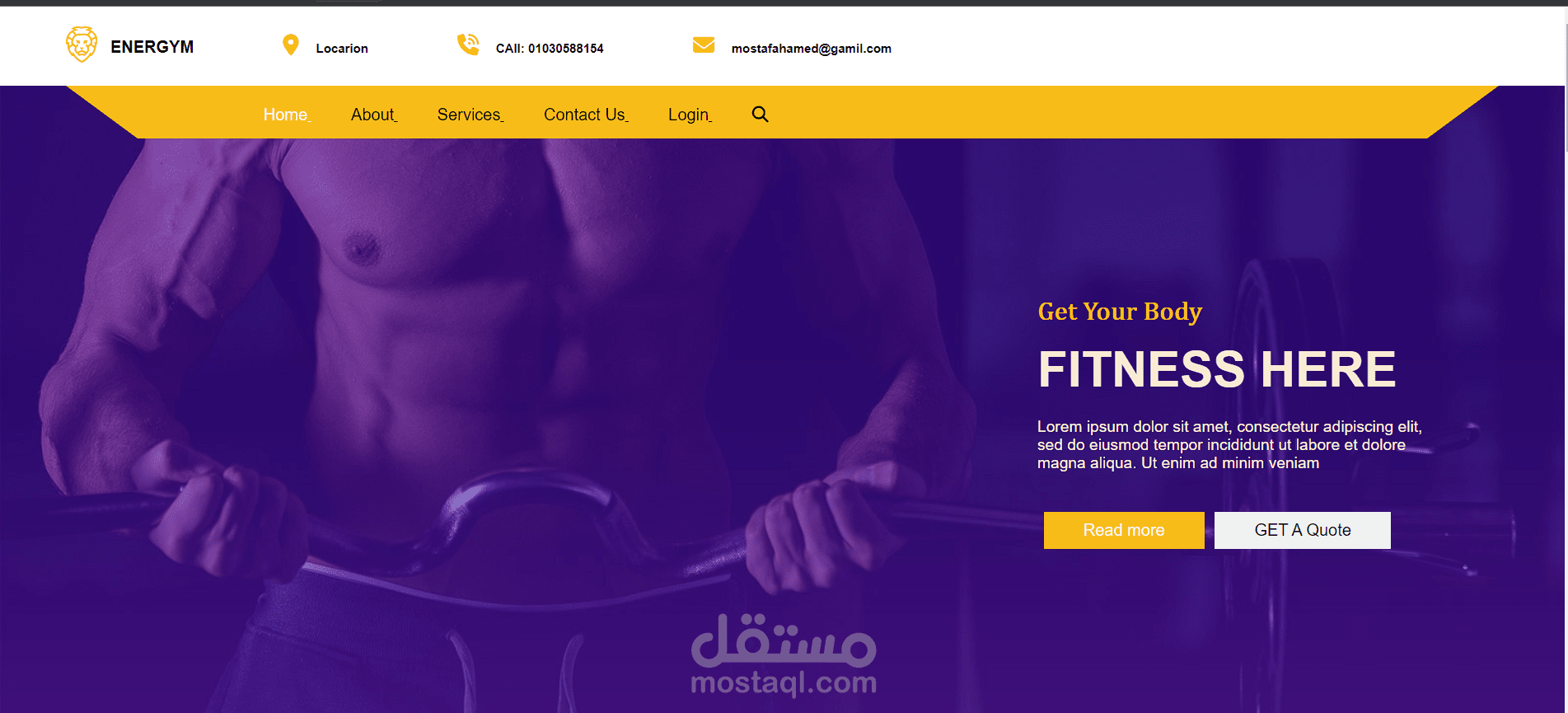 Gym WebSite