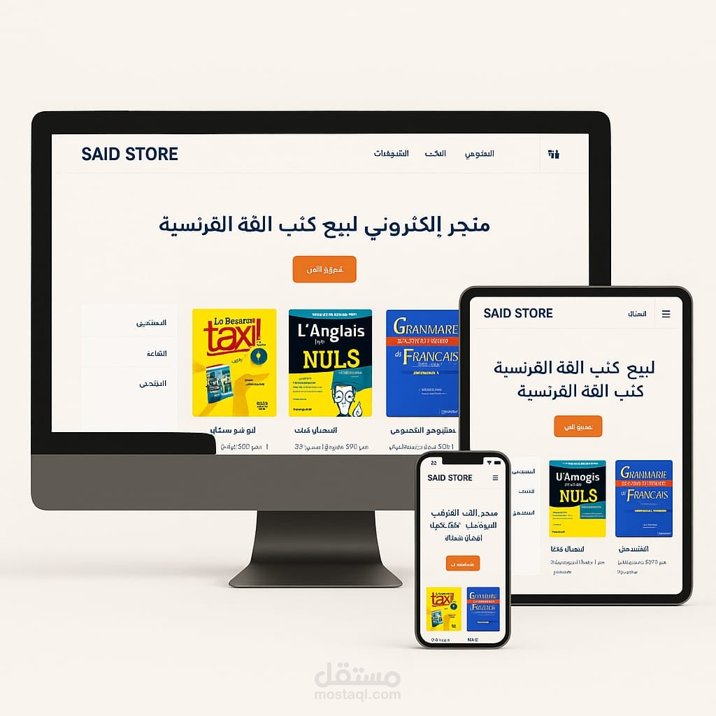 متجر الكتروني لبيع الكتب said store