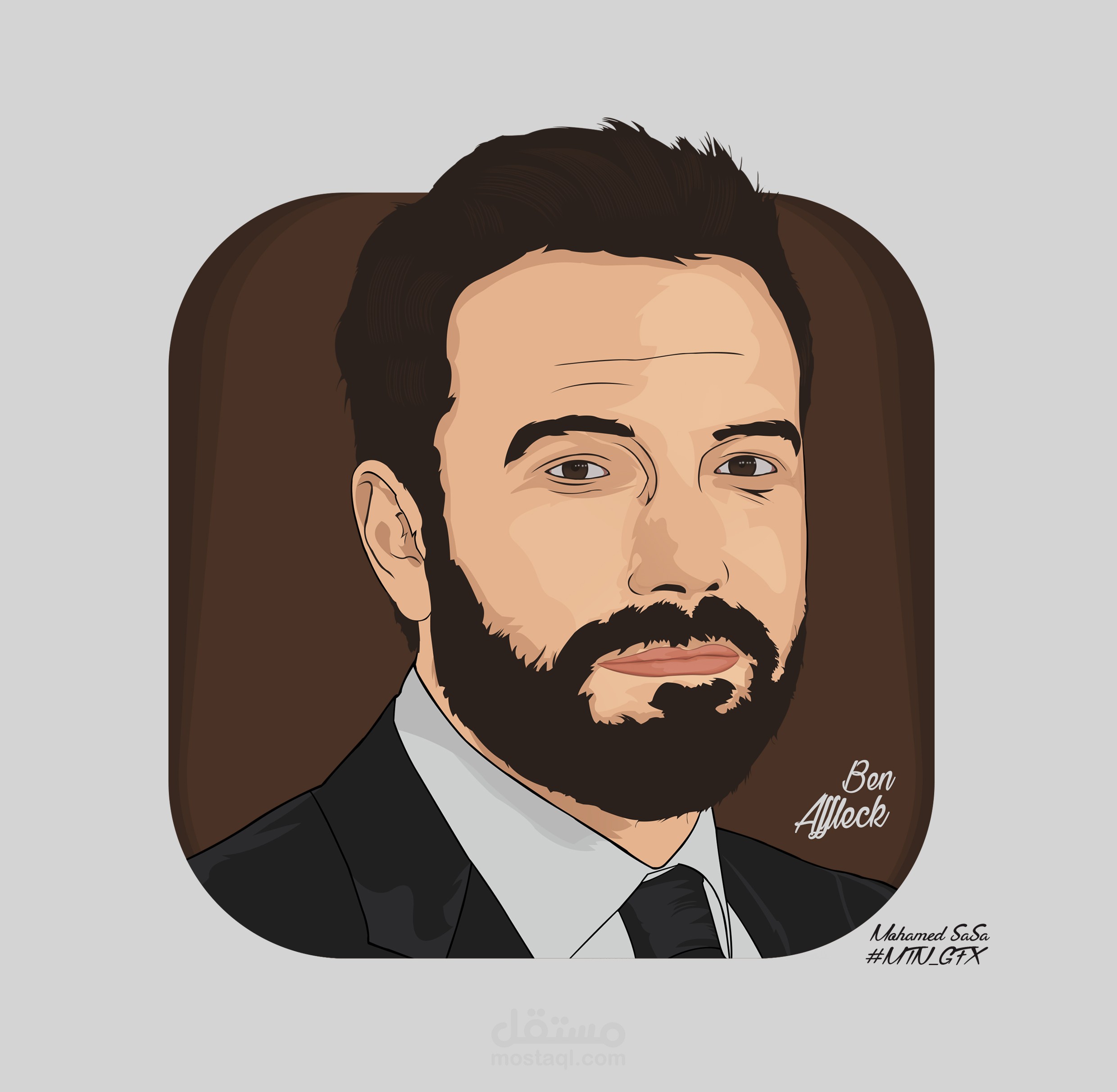 Ben Affleck Vector Art
