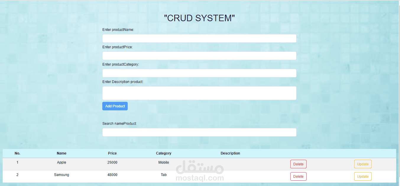 CRUD SYSTEM