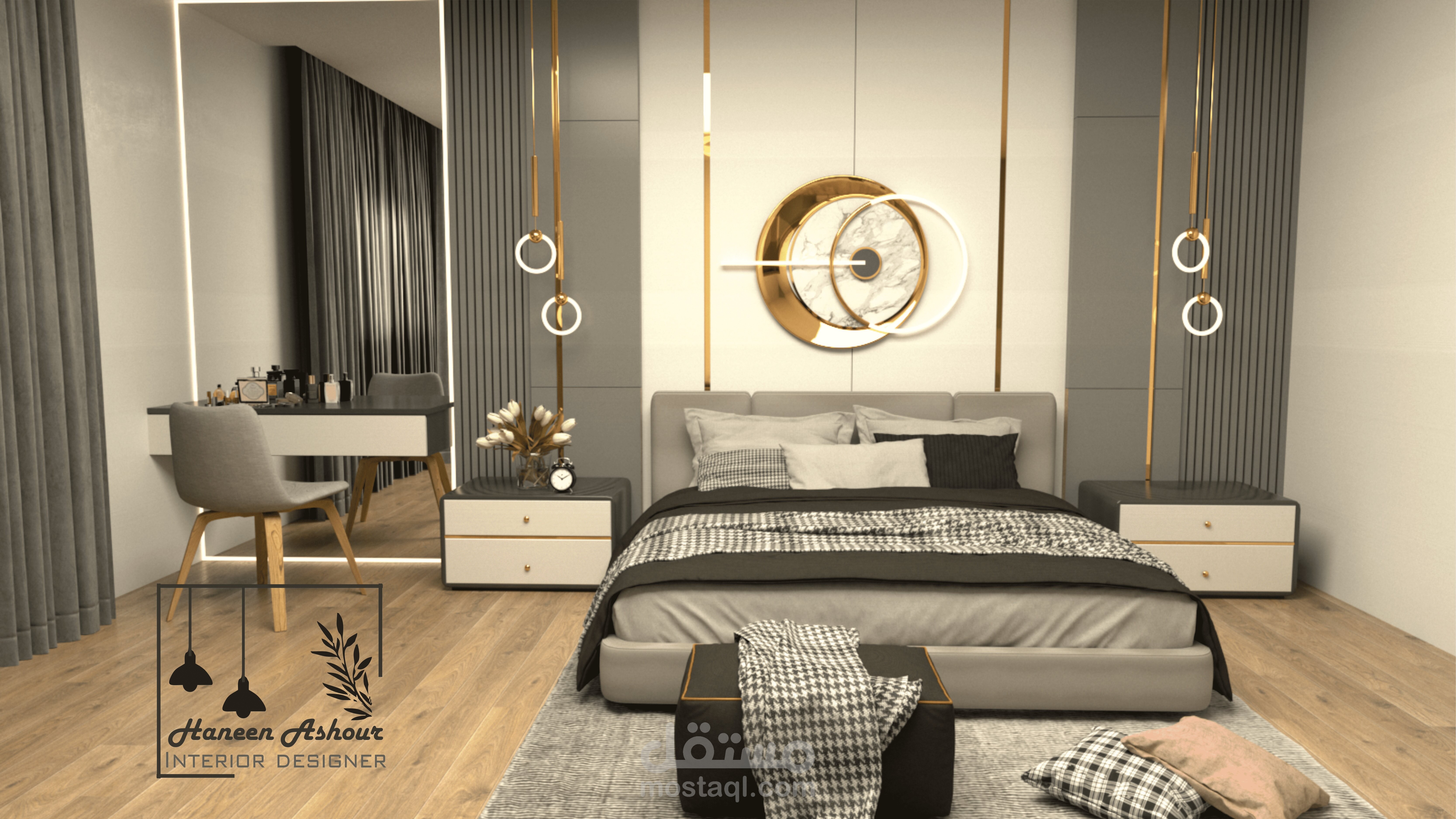 تصميم داخلي لغرفة نوم  - interior design Bedroom