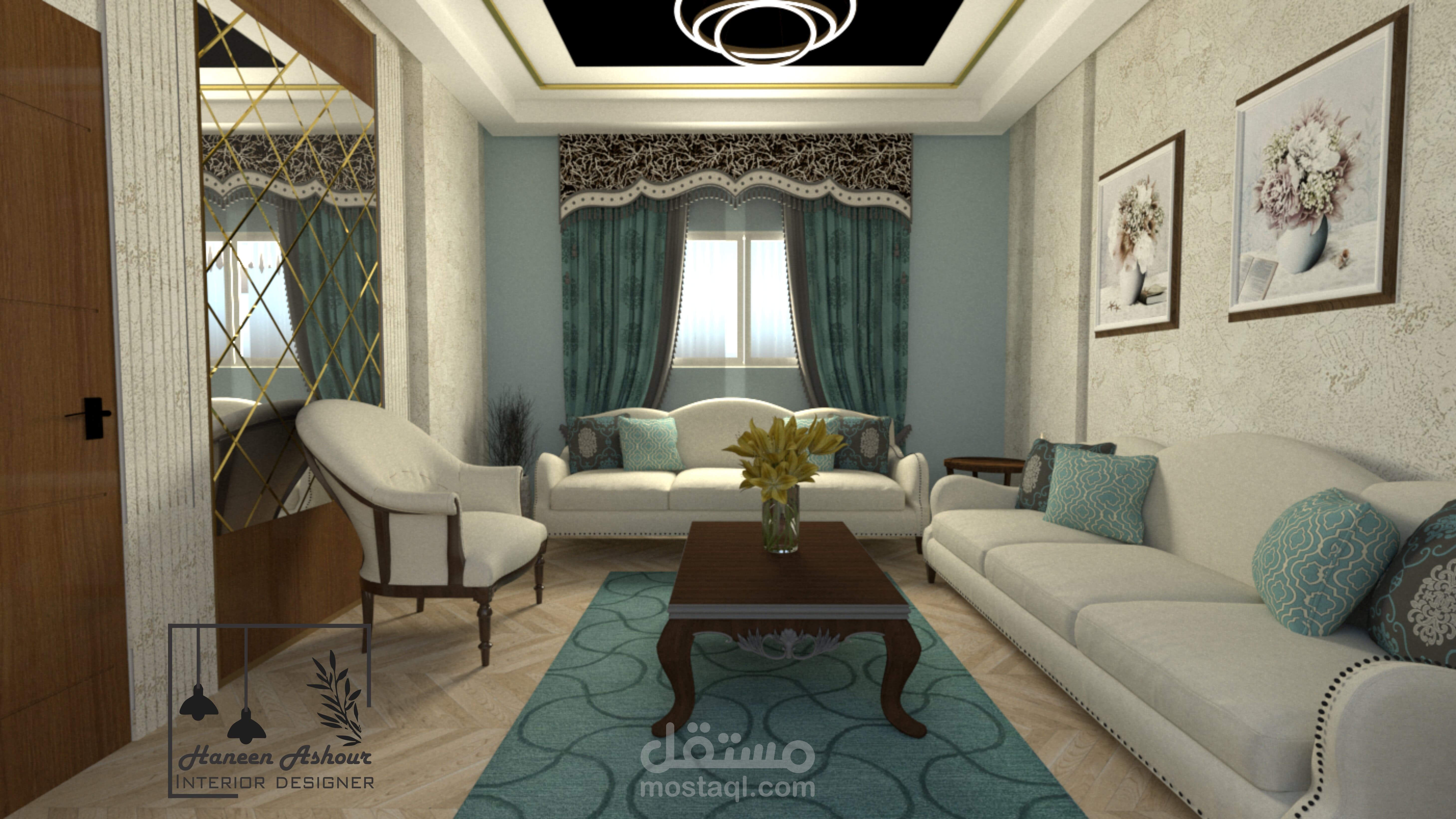 تصميم داخلي لغرفة معيشة - interior design Living room
