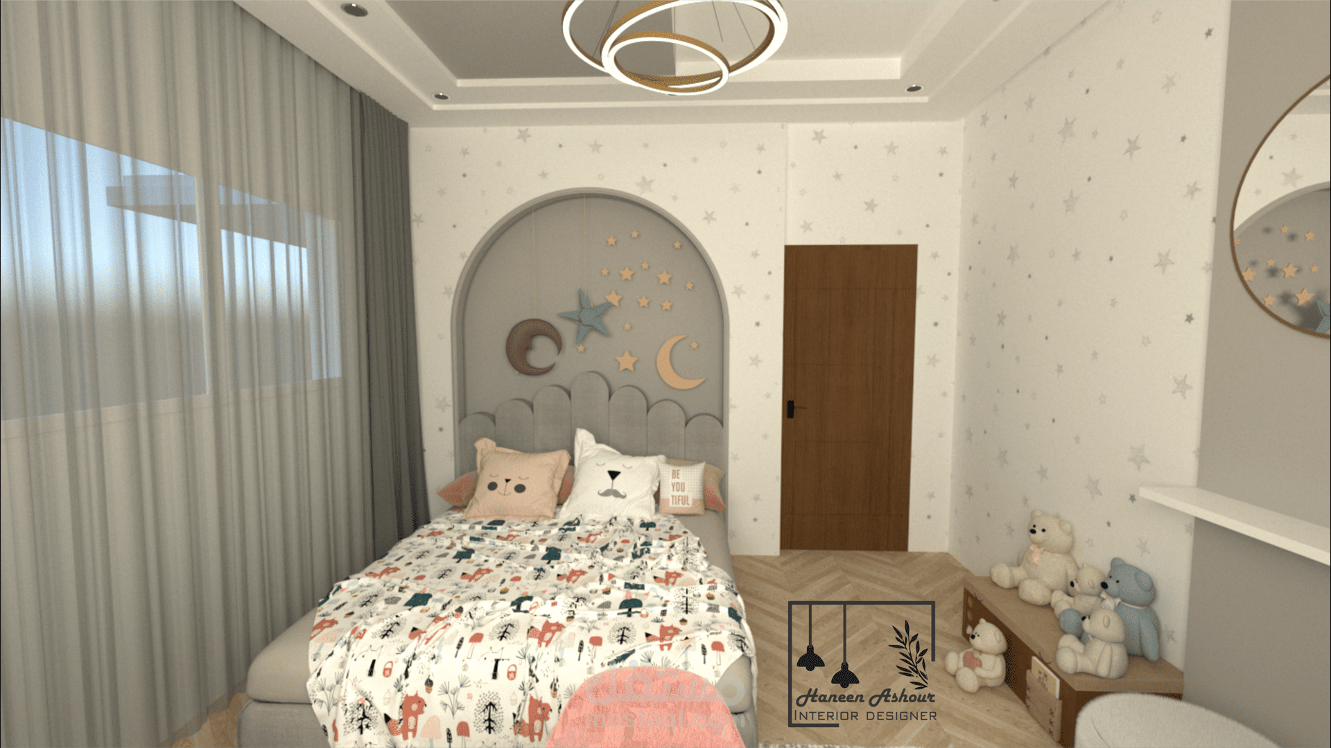 تصميم داخلي لغرفة نوم بنات - interior design for Girls bedroom