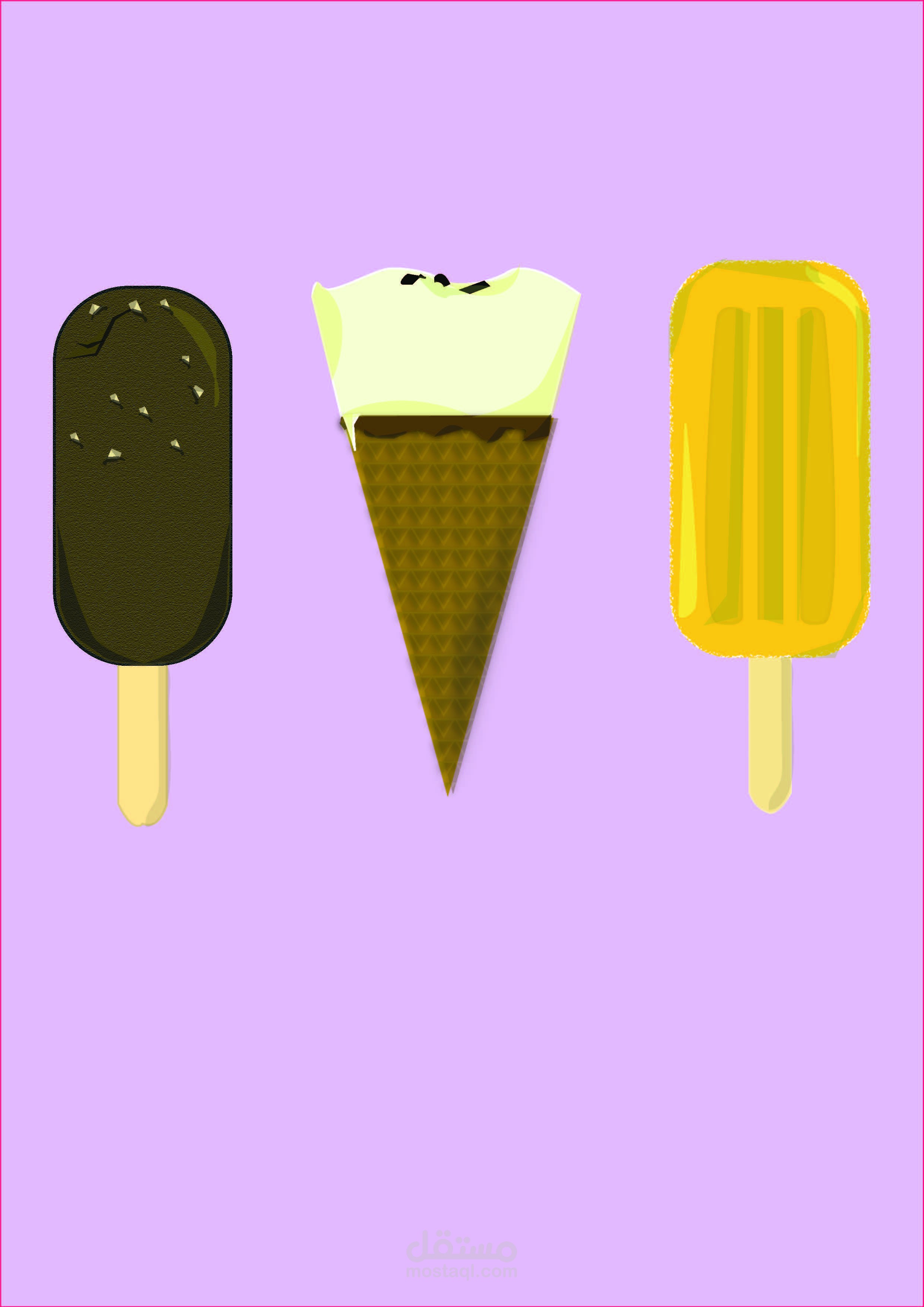 Ice cream vector to use as a stamp or sticker or on t shirts