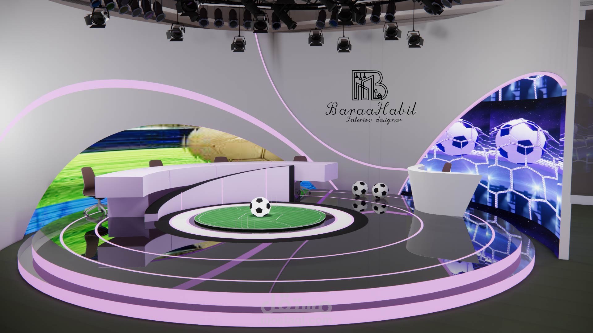 تصميم استديو رياضي - Sports studio design