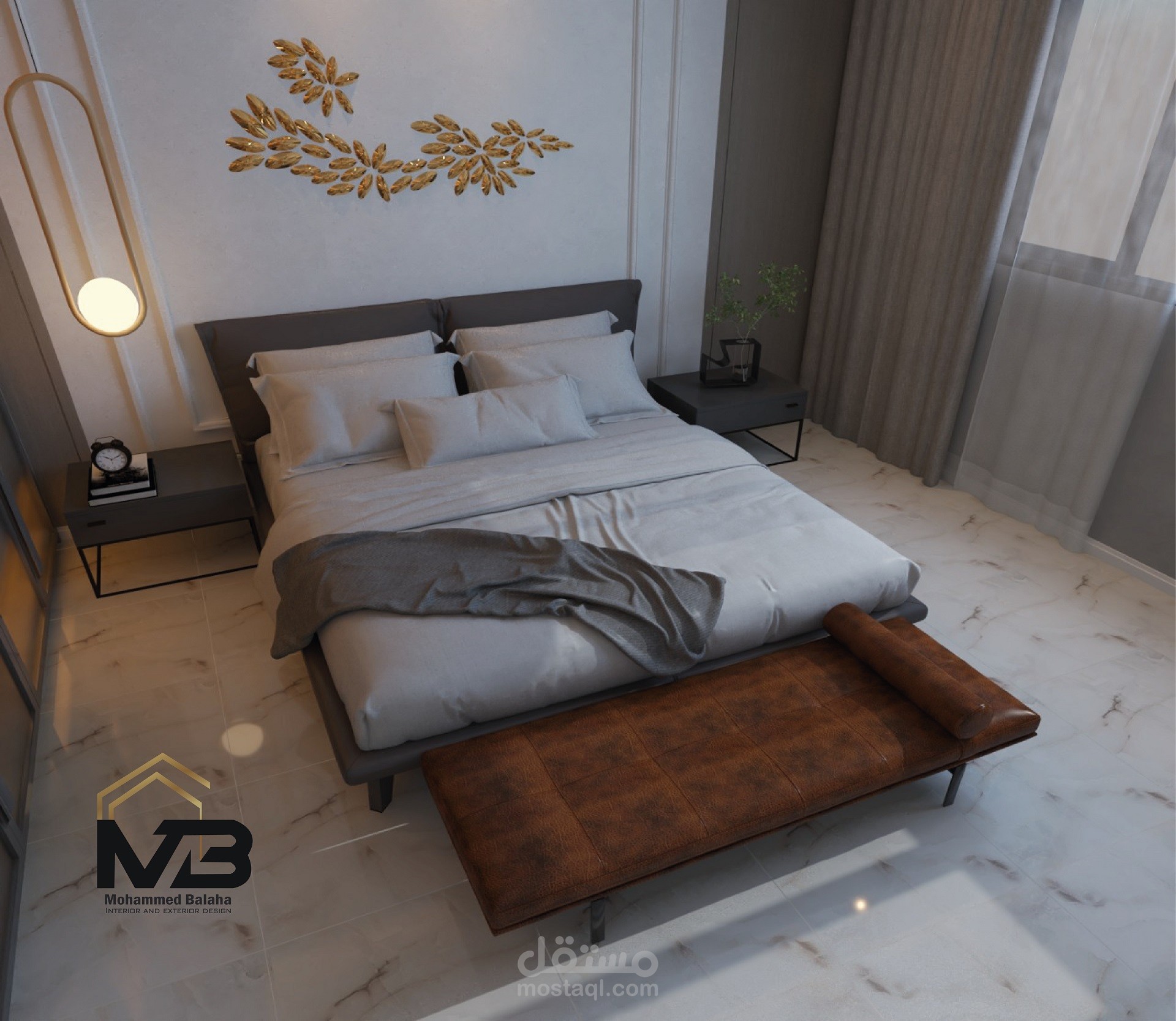 تصميم غرفة نوم bedroom على الستايل المودرن