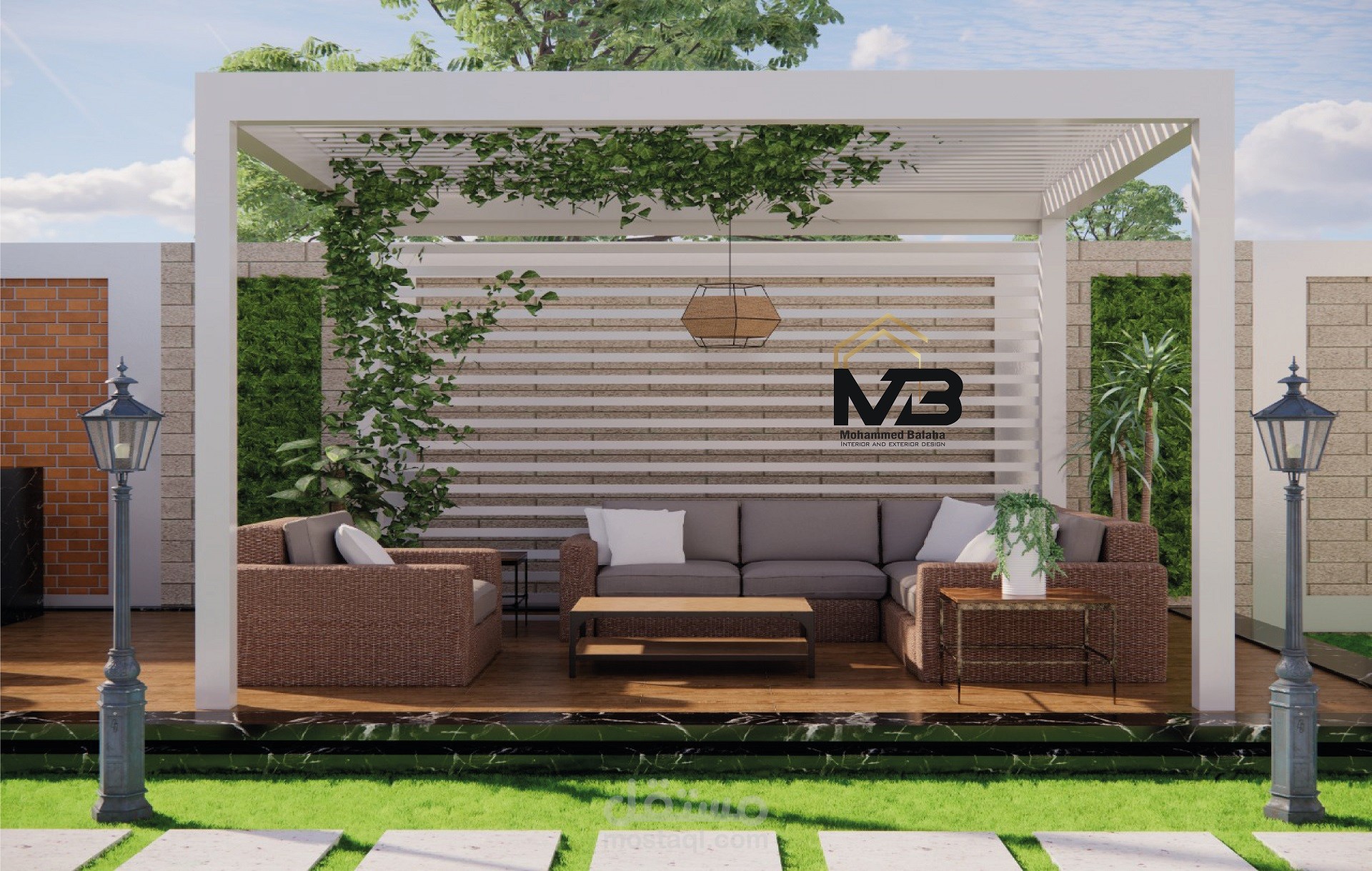 تصميم حديقة منزل landscape