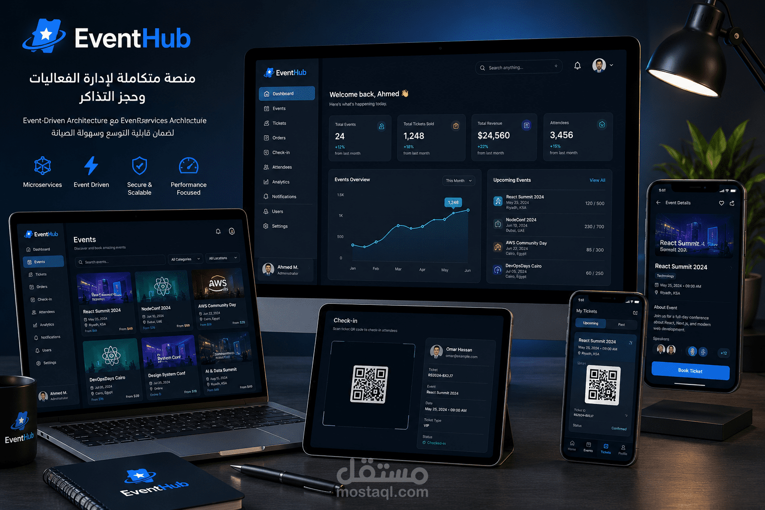 منصة EventHub لإدارة الفعاليات وحجز التذاكر