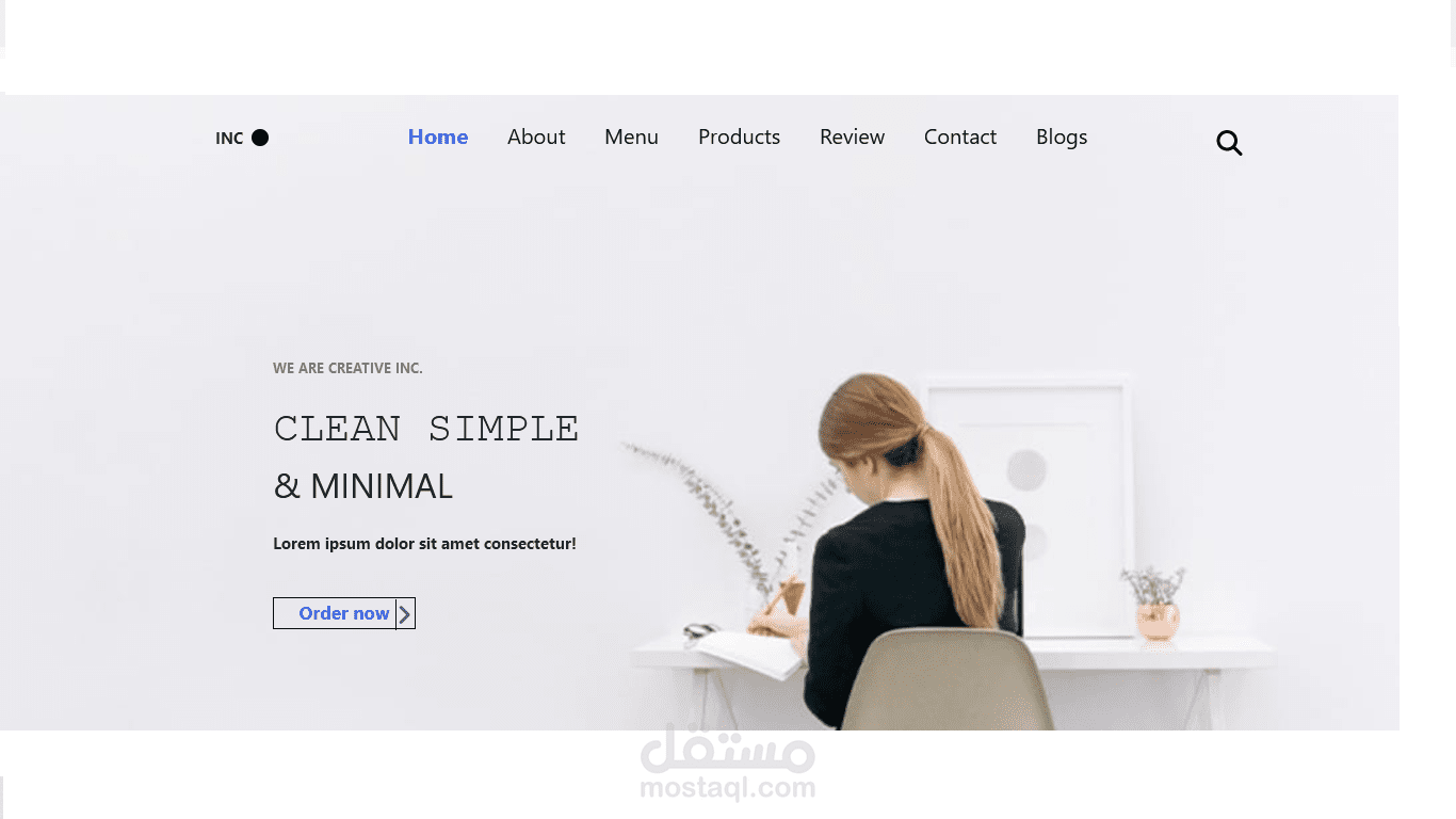 تصميم موقع لشركة تسويق  , بإستخدام لغة CSS,HTML