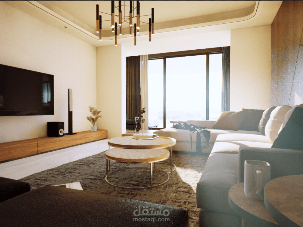 غرفة معيشة ثلاثية الابعاد